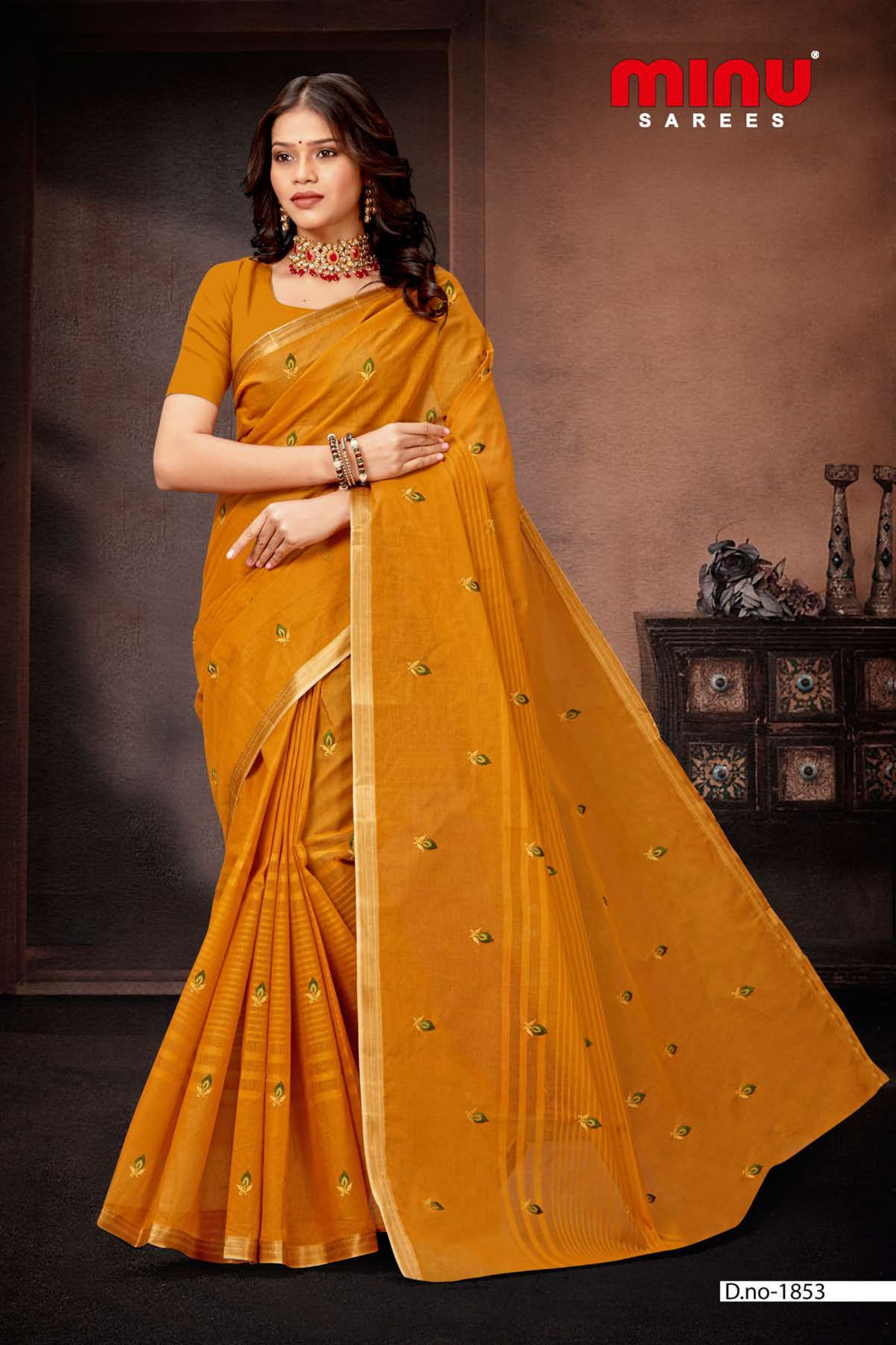 top-quality cotton printed saree for wholesalers 