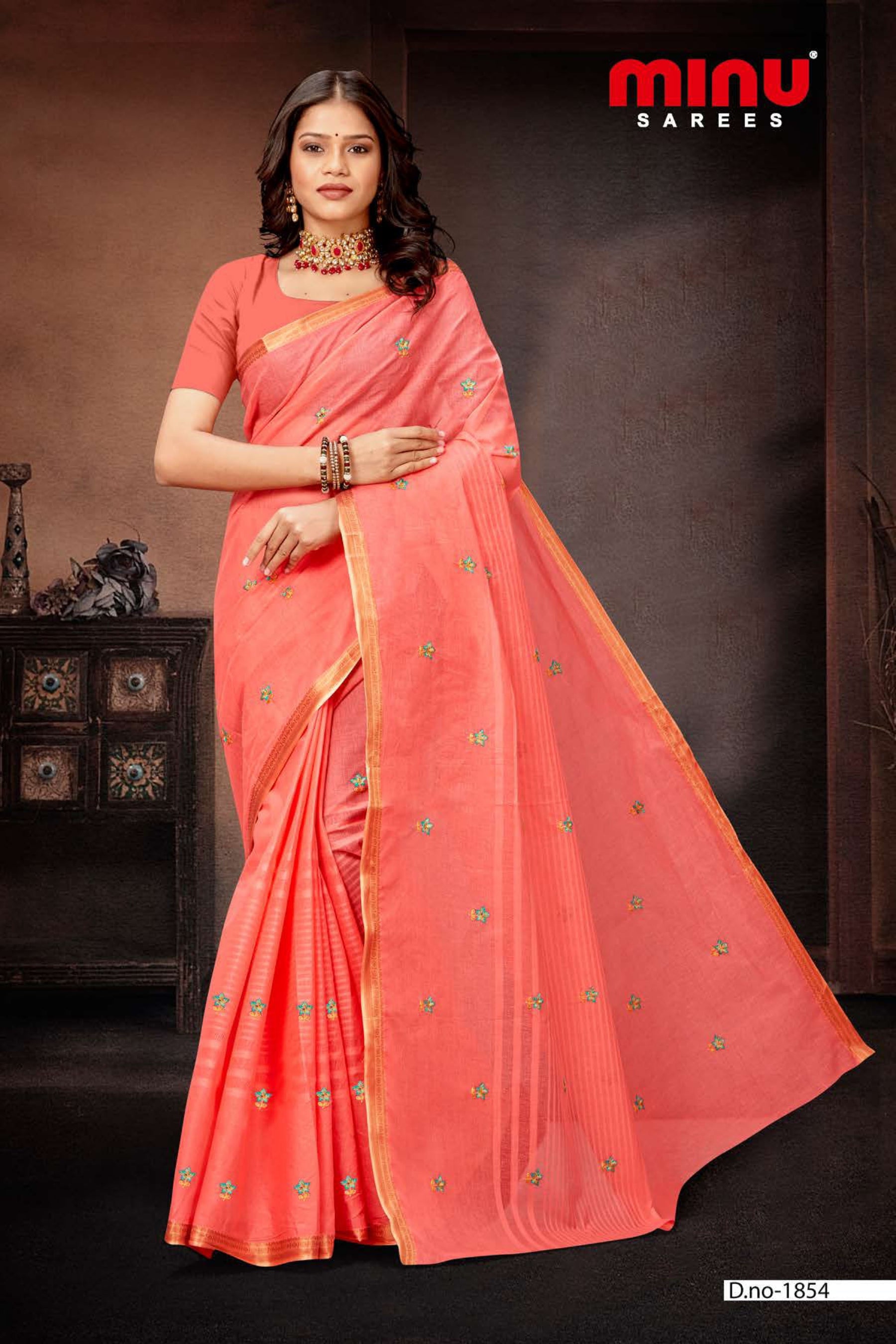 designer embroidered saree for resellers