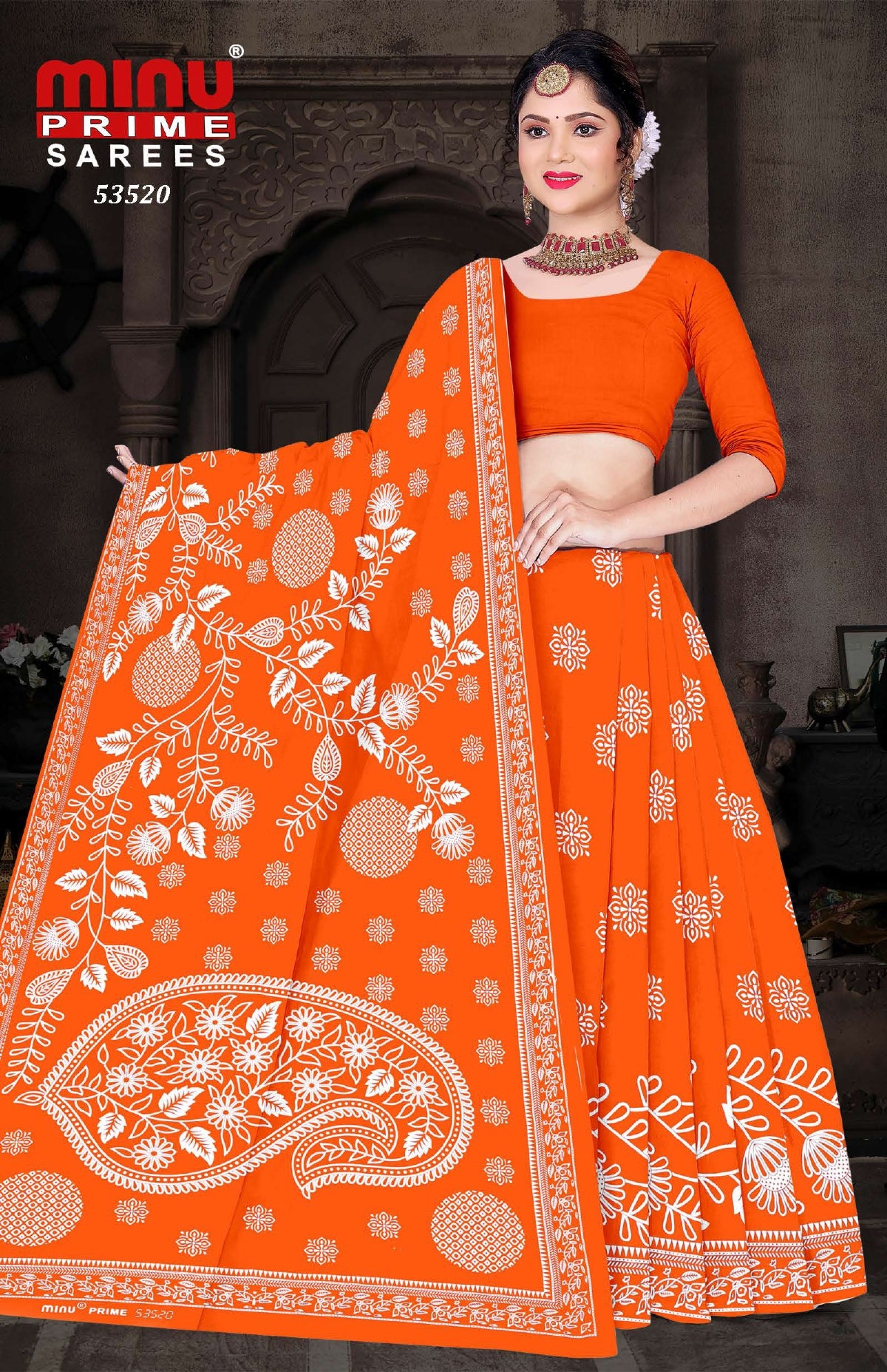 Printed Cotton Saree Kanji Varam (Vol-3) - 10 Pcs Set