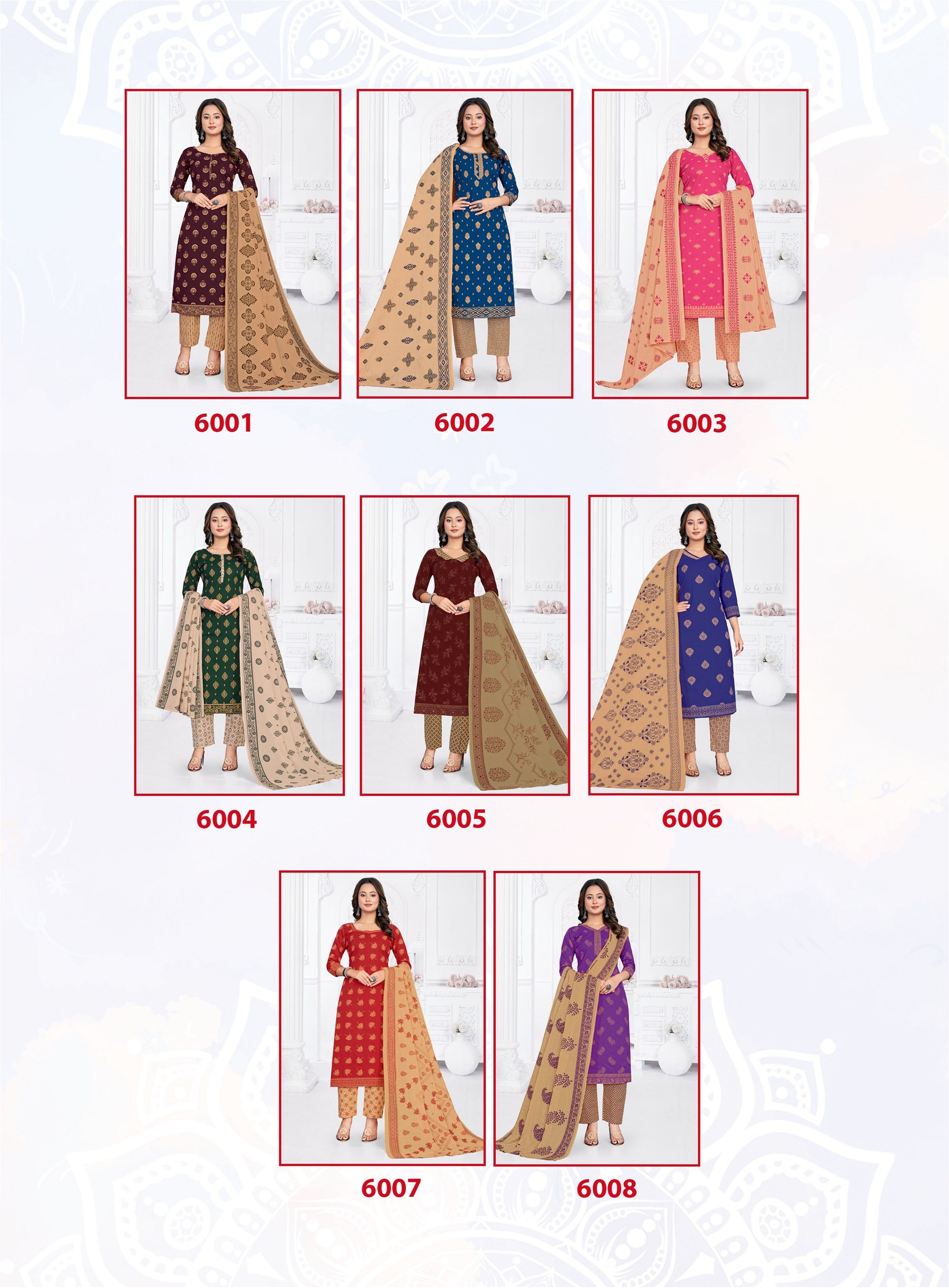 Minu Suit Kimora Deep VOL - 6 (8 PCS)
