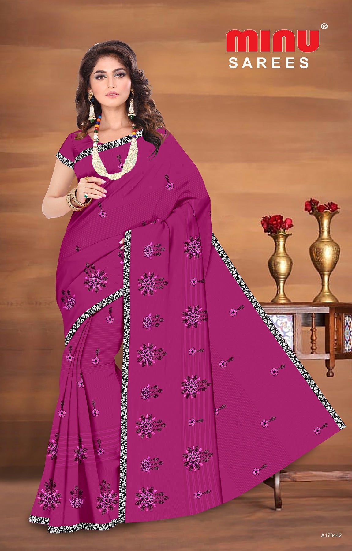 Wholesale printed cotton saree online image 
