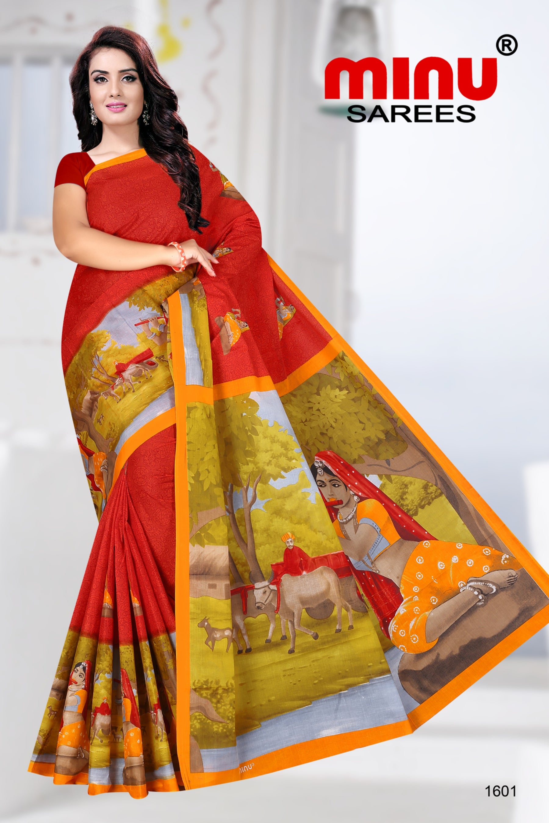 pure cotton printed saree at wholesale prices
