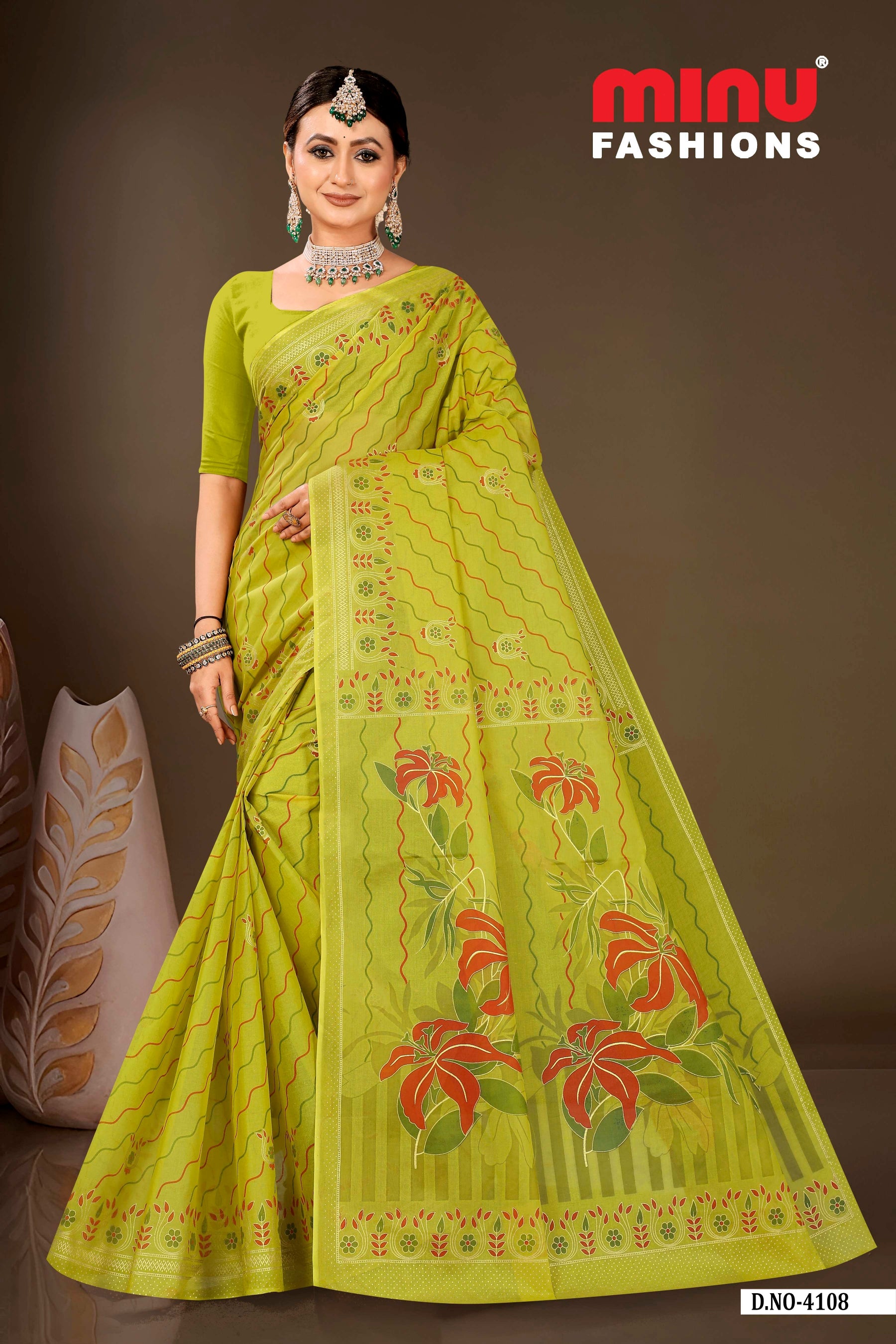 Embroidered Saree Minu Desire - 08 Pcs Set