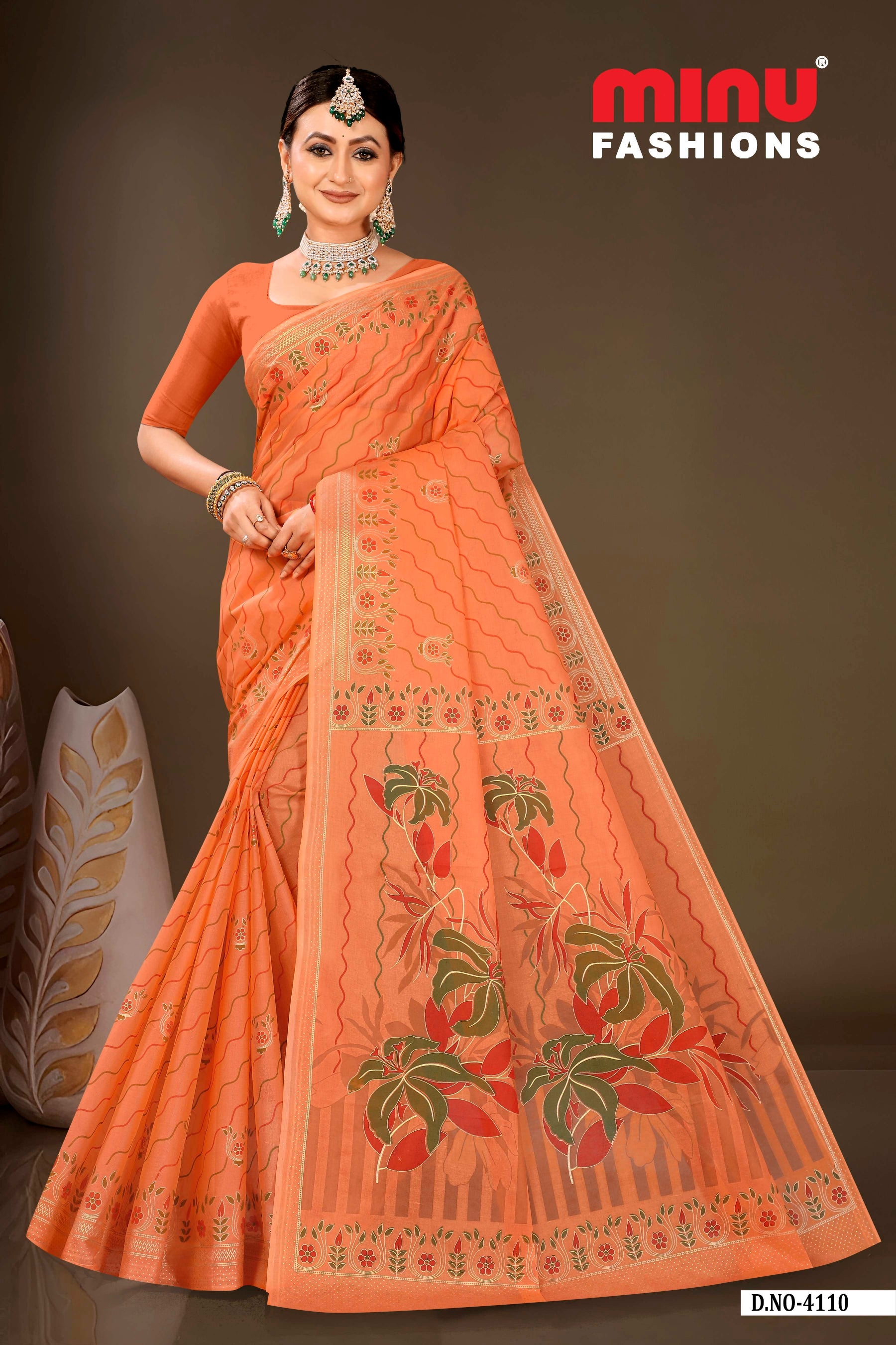 Embroidered Saree Minu Desire - 08 Pcs Set