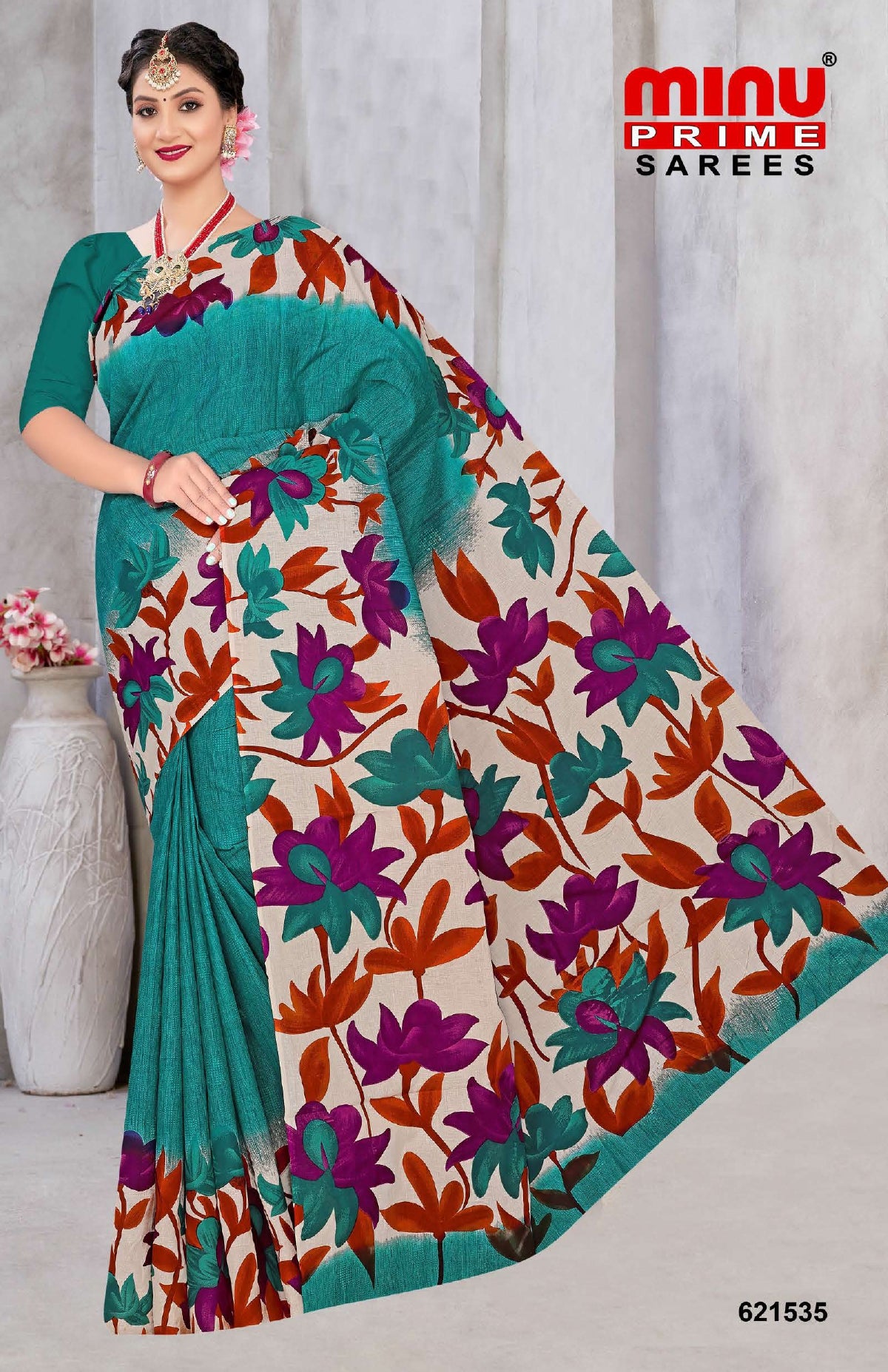 Printed Cotton Saree Monalisa (Vol-3) - 08 Pcs Set