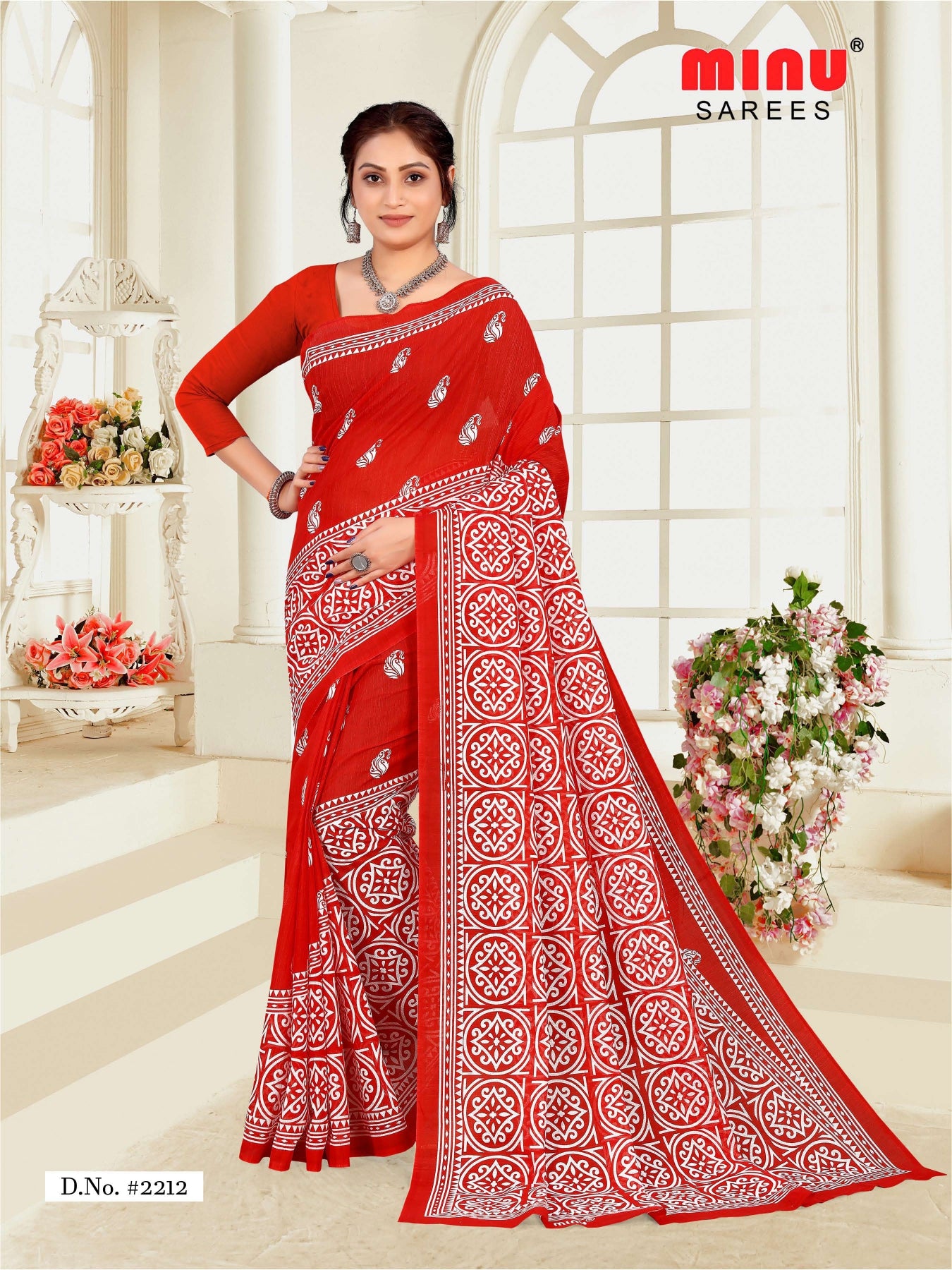 Online image of designer printed sarees