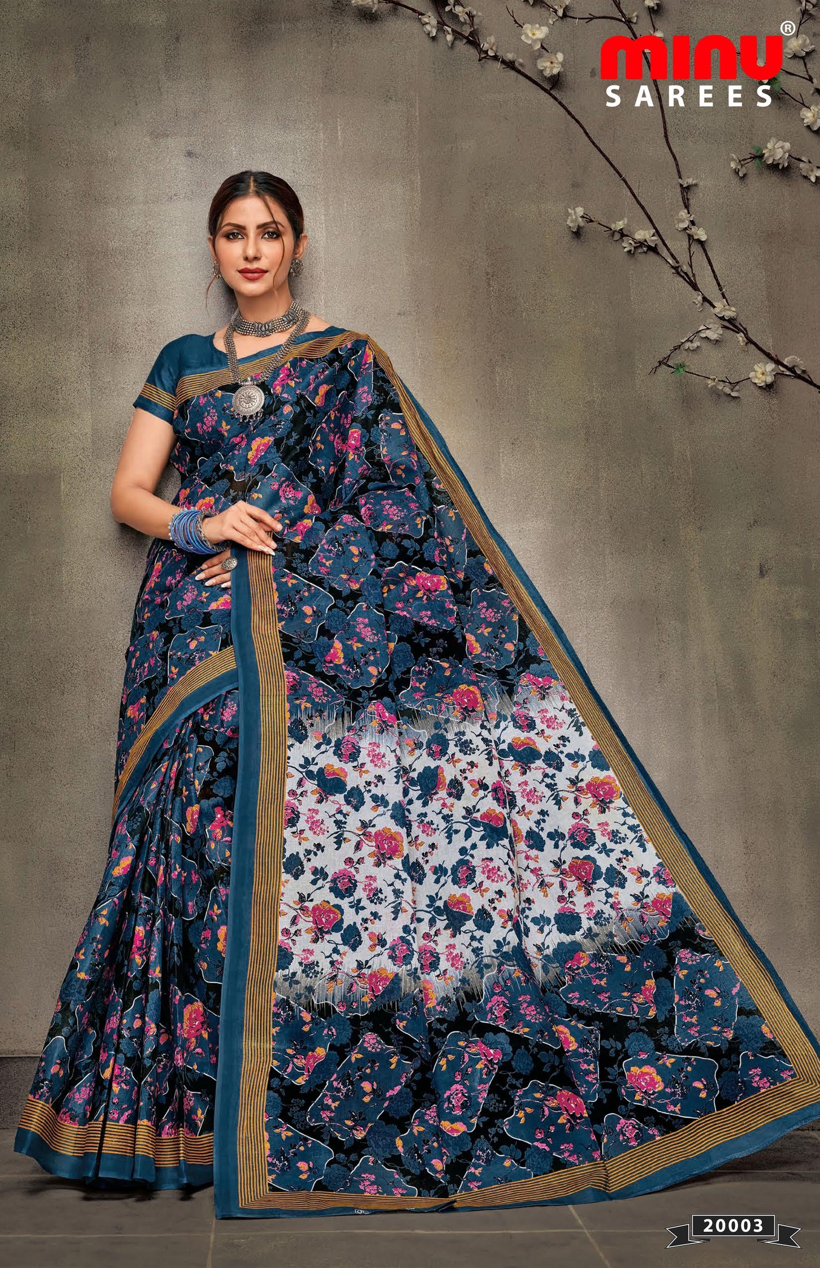 Best-quality printed saree for women online 