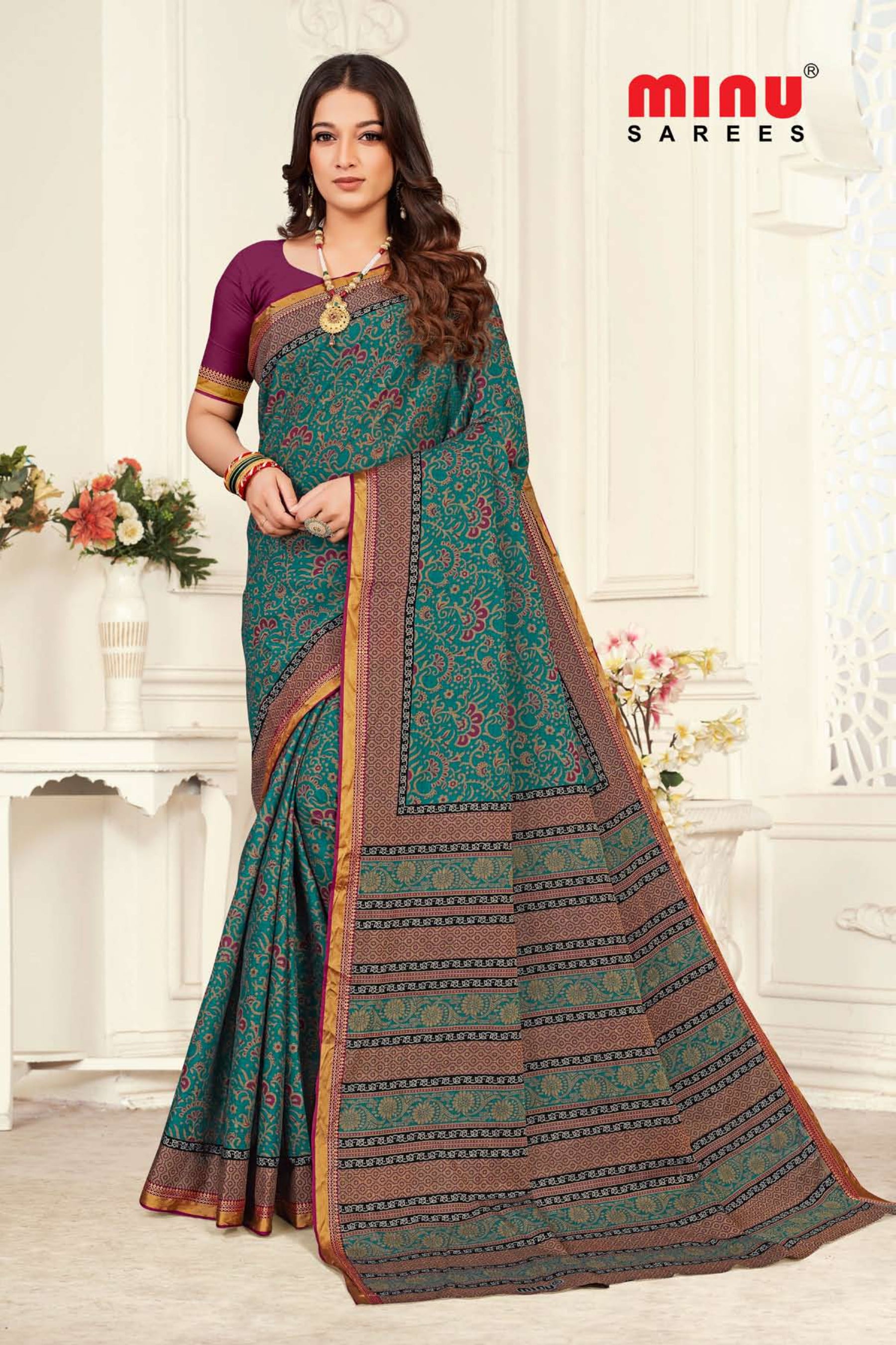 top-quality printed saree for woman at low prices 