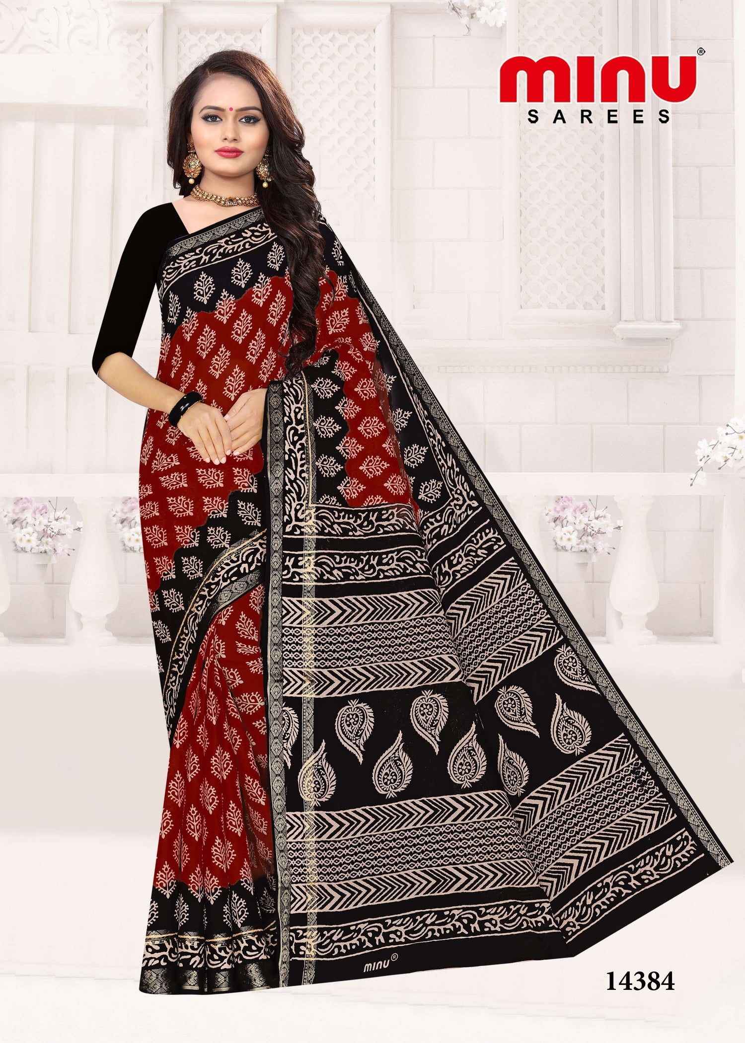bold and classy printed saree for women