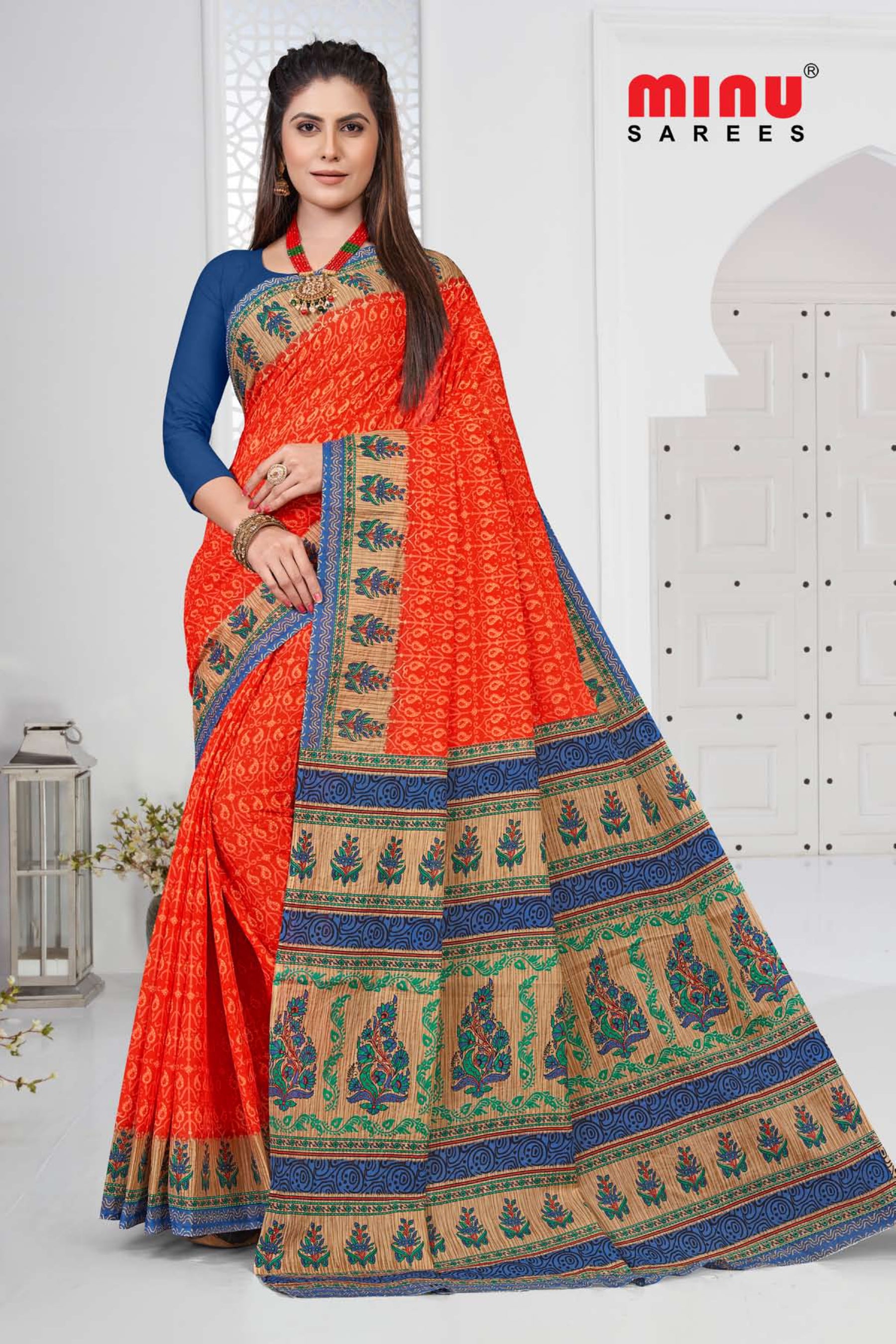 Bes quality printed sarees for women online image