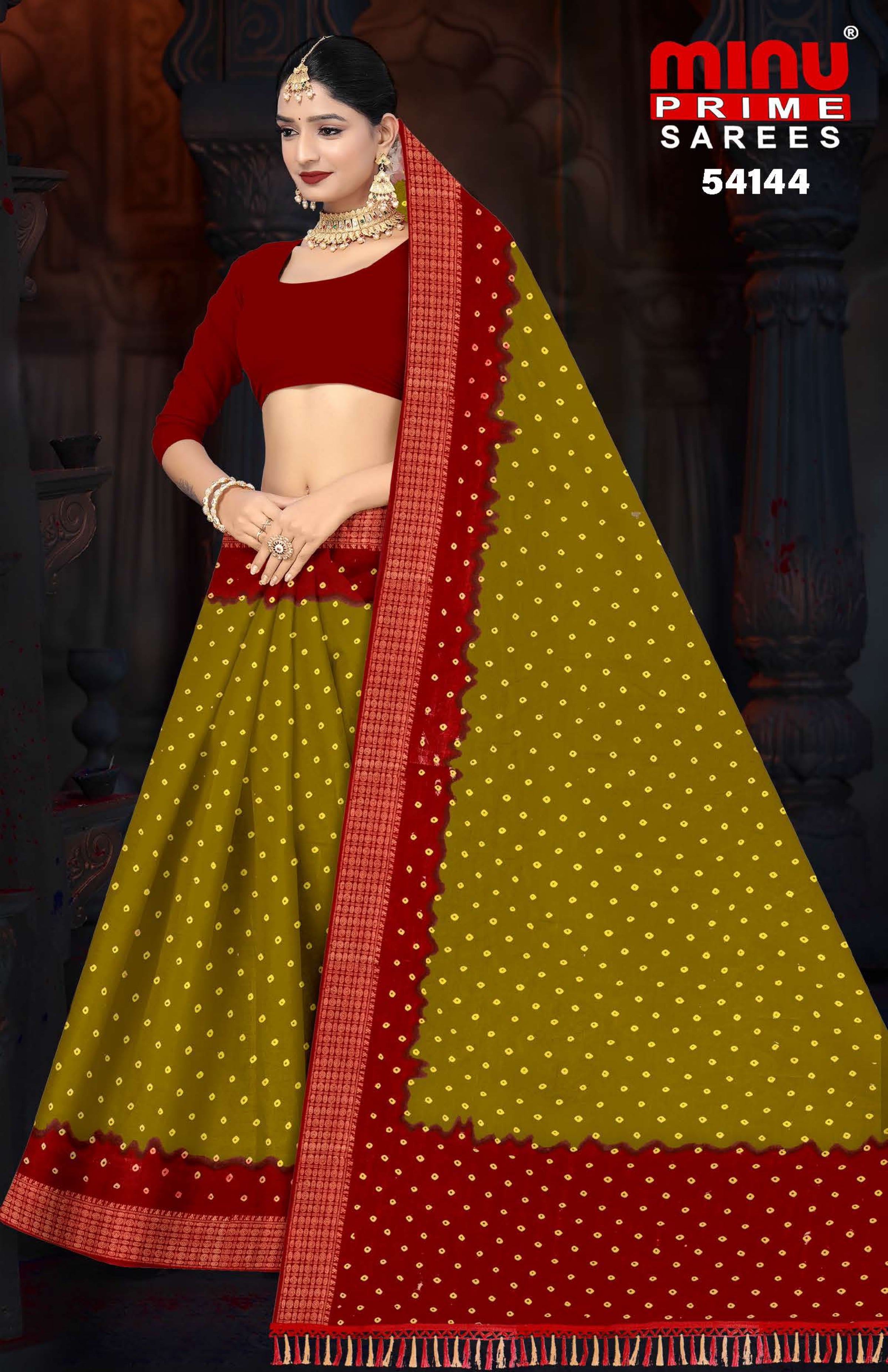 Cotton Printed Saree Param Sundari (Vol-1) - 10 Pcs Set