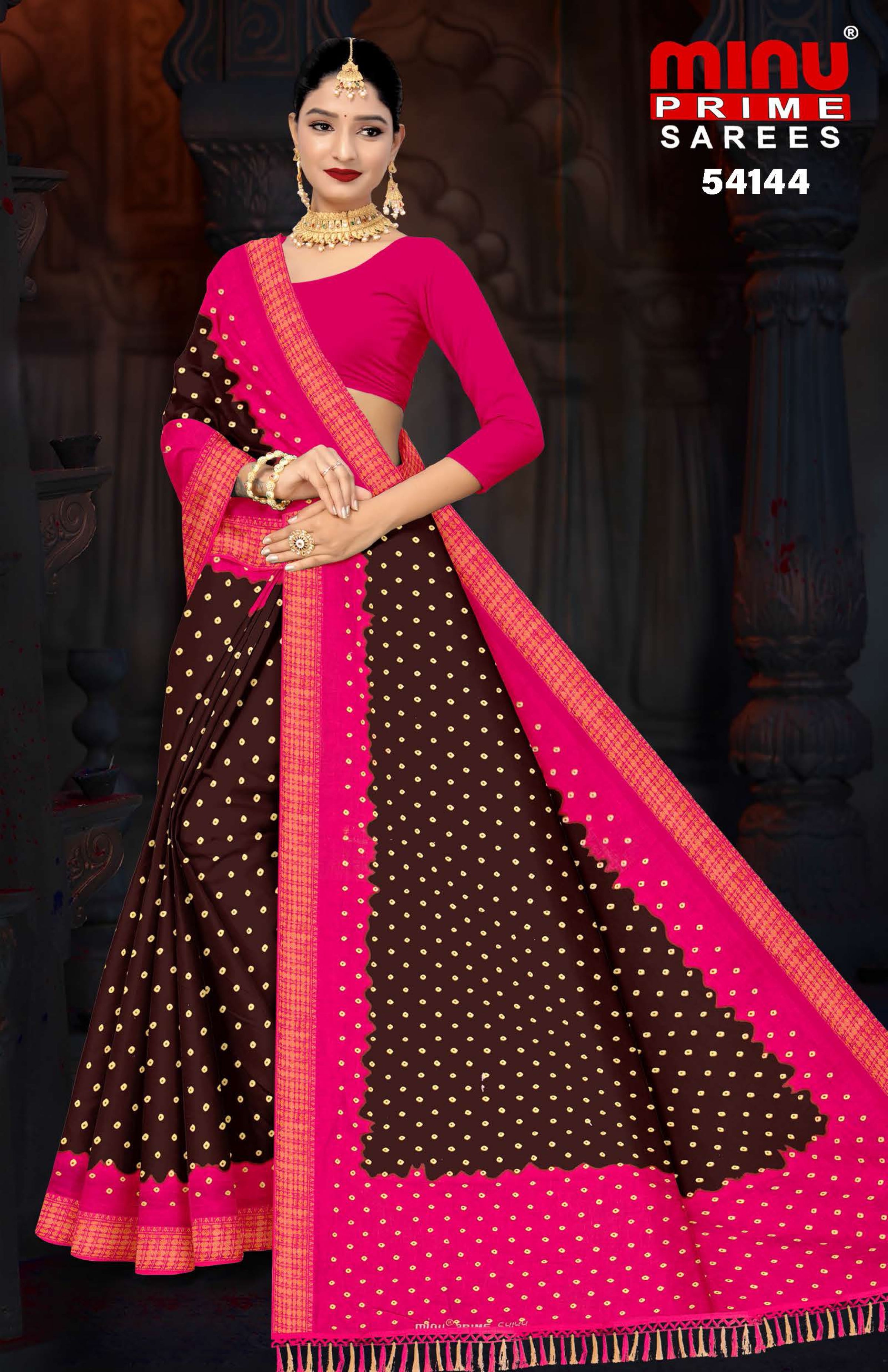 Cotton Printed Saree Param Sundari (Vol-1) - 10 Pcs Set