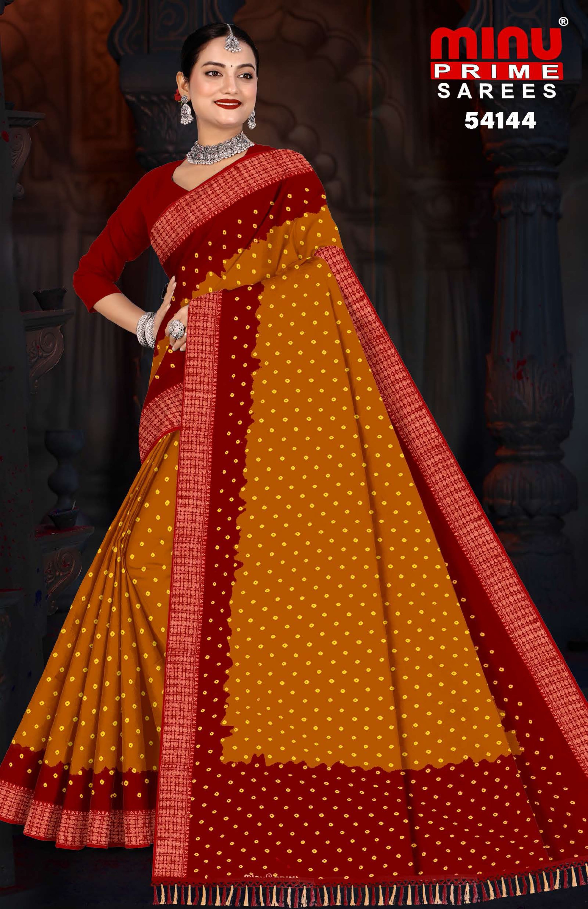 Cotton Printed Saree Param Sundari (Vol-1) - 10 Pcs Set