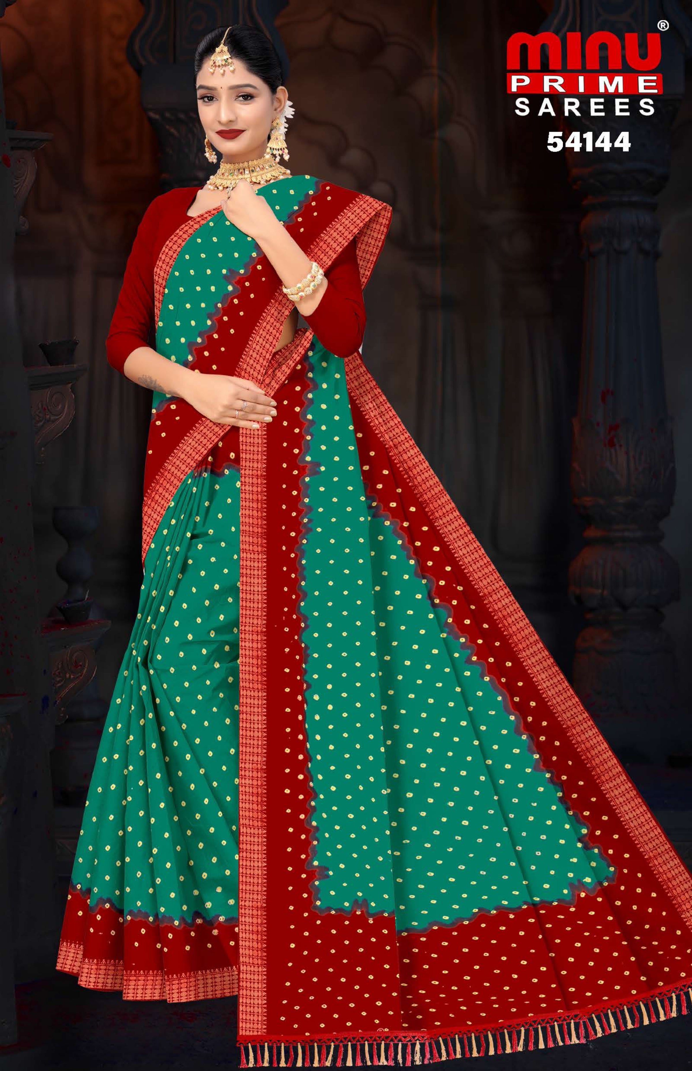 Cotton Printed Saree Param Sundari (Vol-1) - 10 Pcs Set