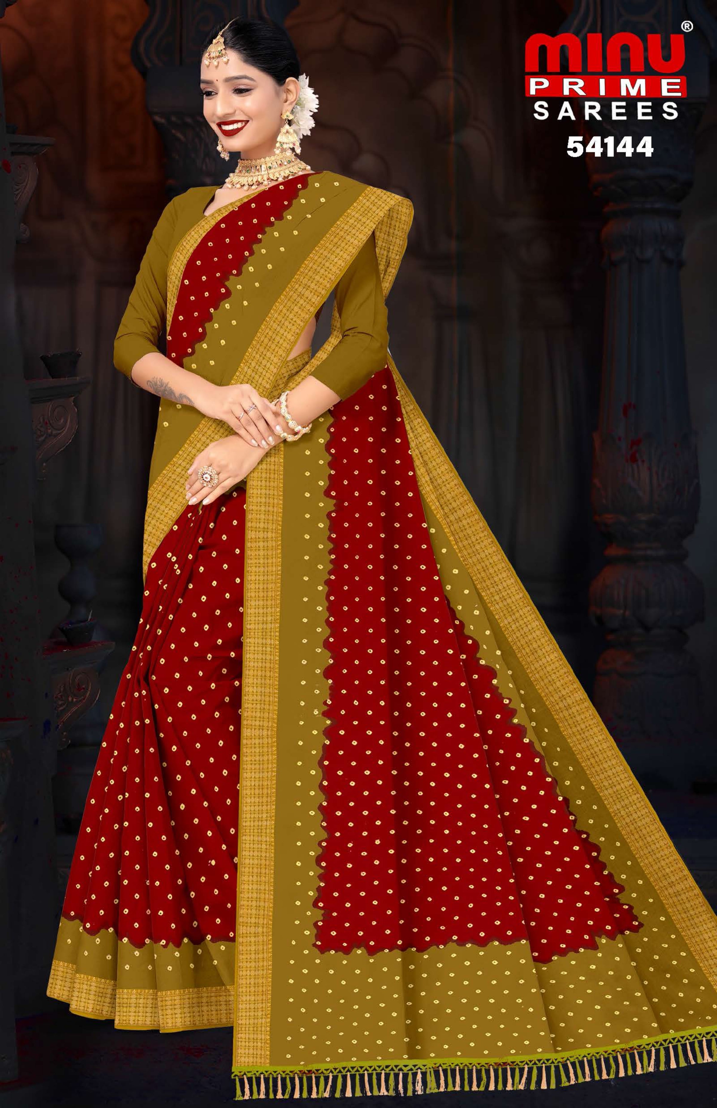 Cotton Printed Saree Param Sundari (Vol-1) - 10 Pcs Set