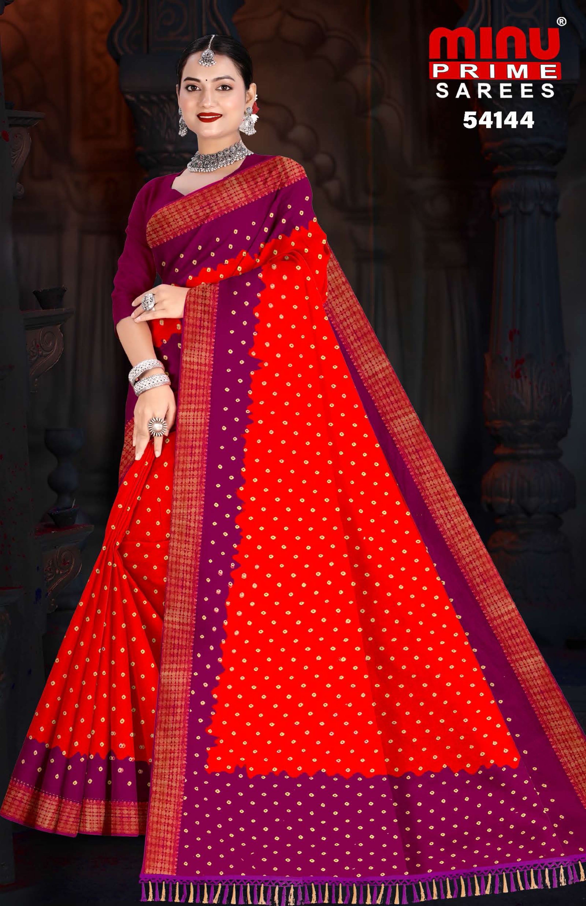 Cotton Printed Saree Param Sundari (Vol-1) - 10 Pcs Set