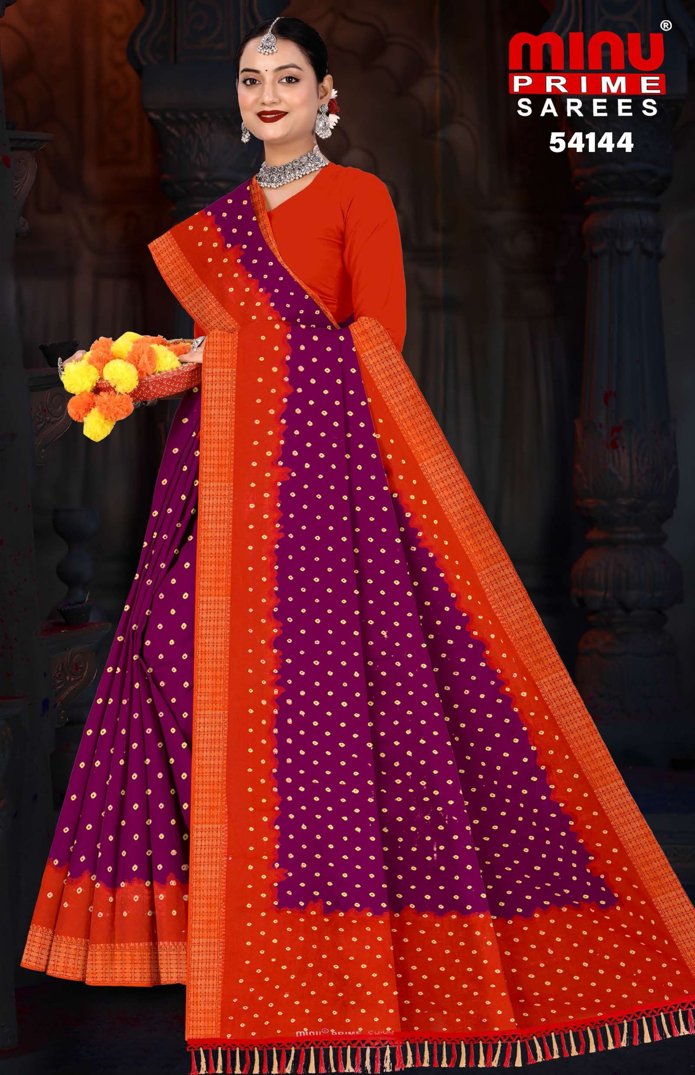 Cotton Printed Saree Param Sundari (Vol-1) - 10 Pcs Set