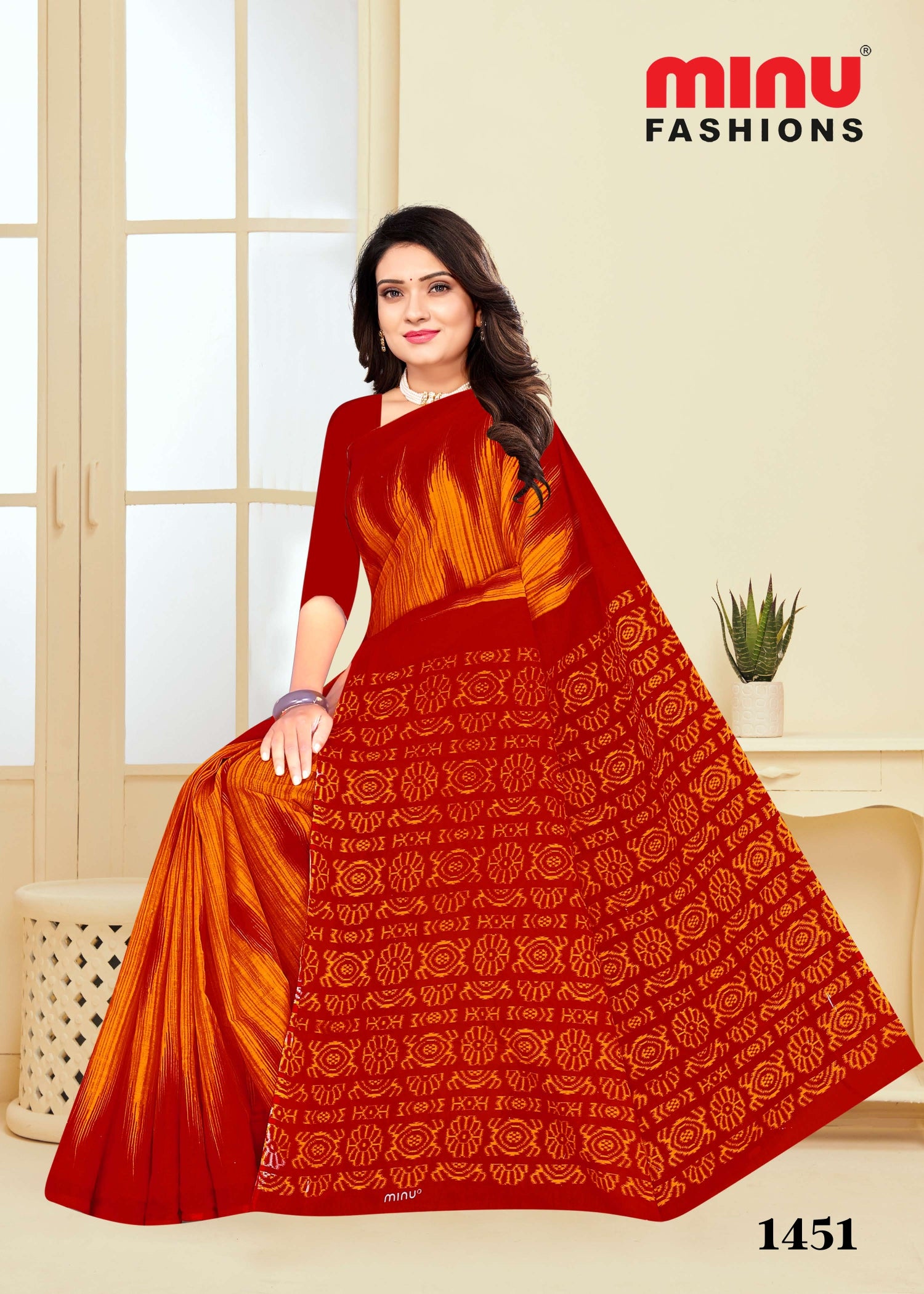Red pure cotton sarees wholesale online