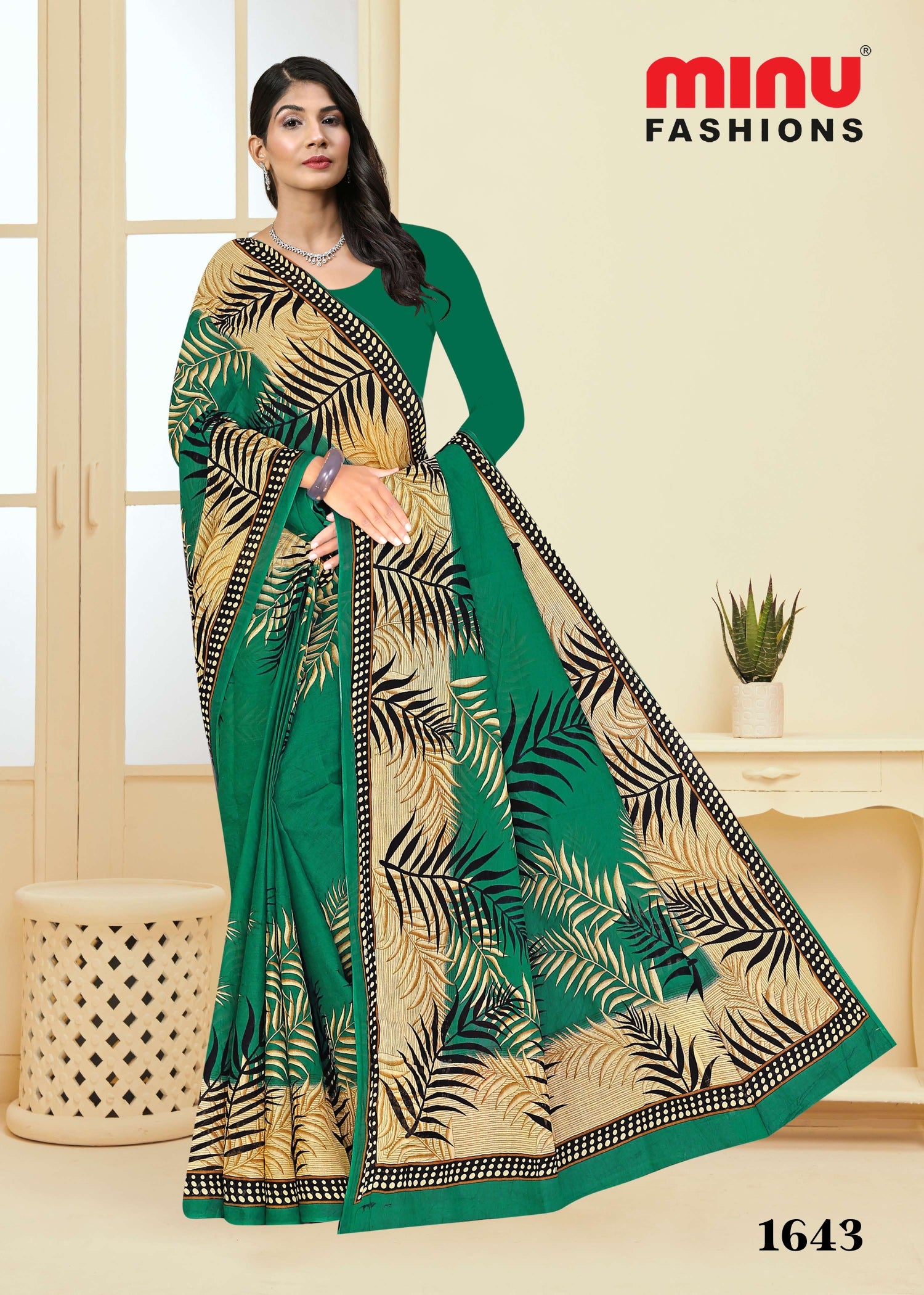 Green pure cotton sarees wholesale online