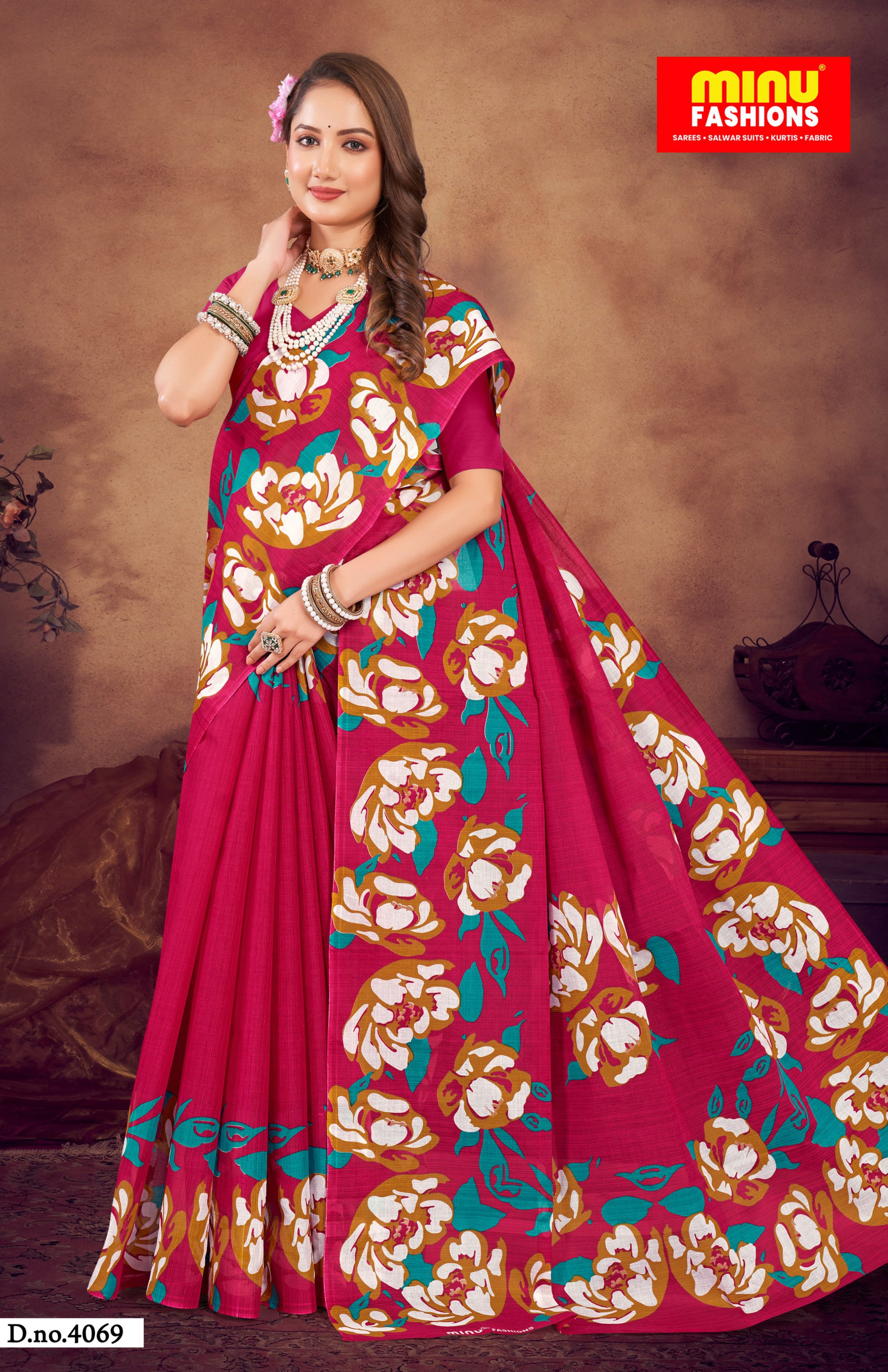 Malai Cotton Saree Priyatama (Vol-13) - 8 Pcs Set