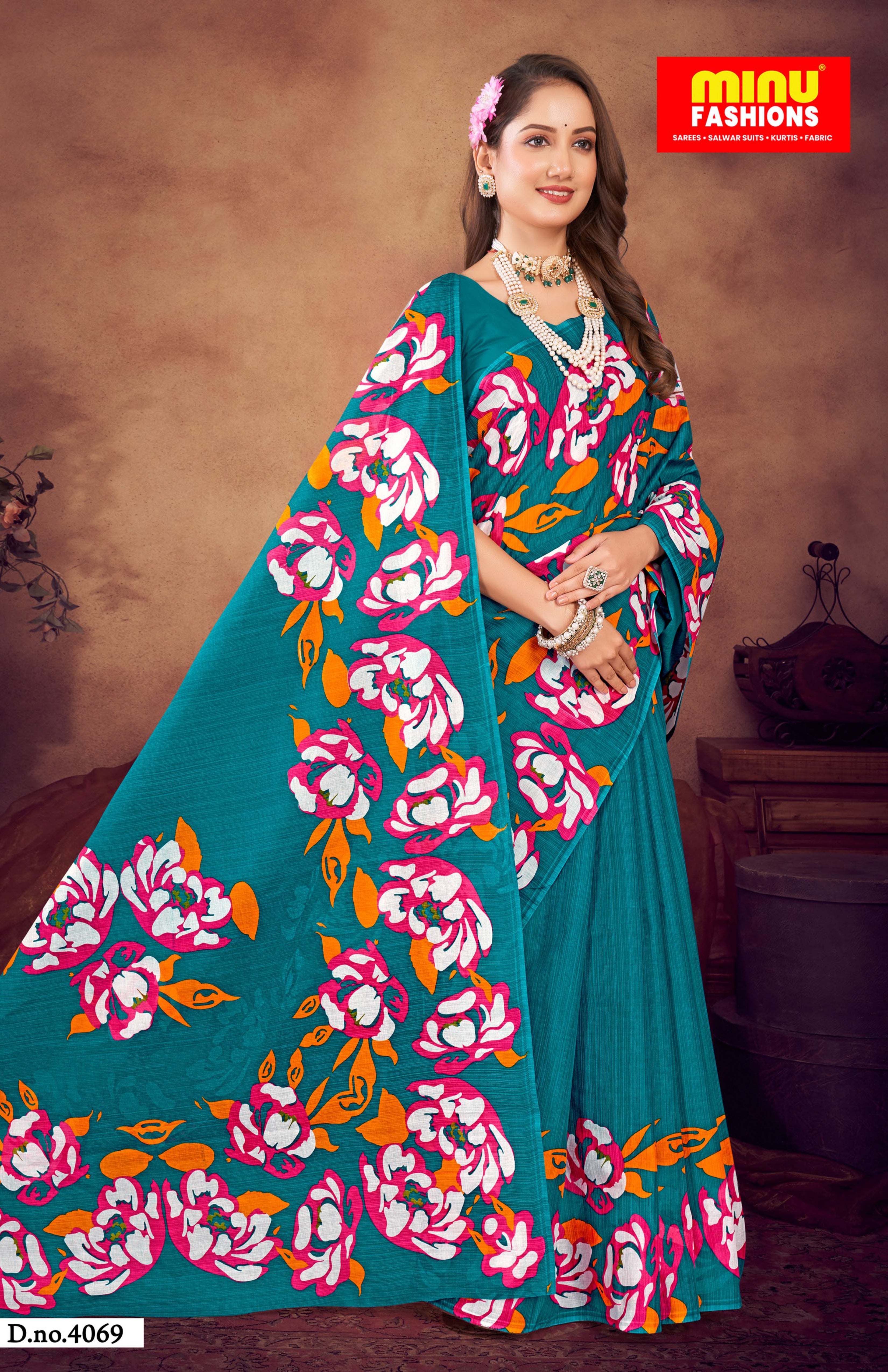 Malai Cotton Saree Priyatama (Vol-13) - 8 Pcs Set