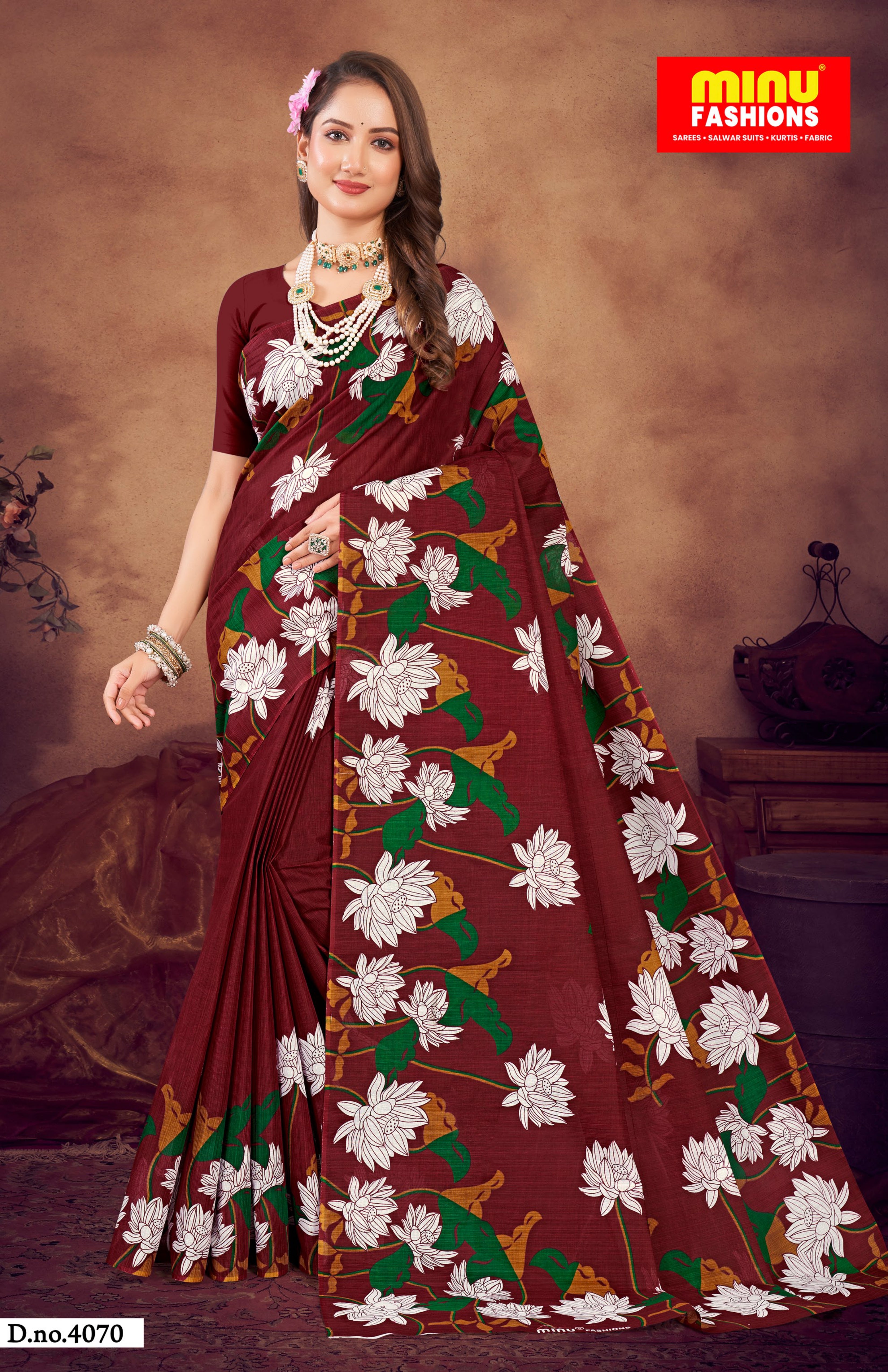 Malai Cotton Saree Priyatama (Vol-13) - 8 Pcs Set