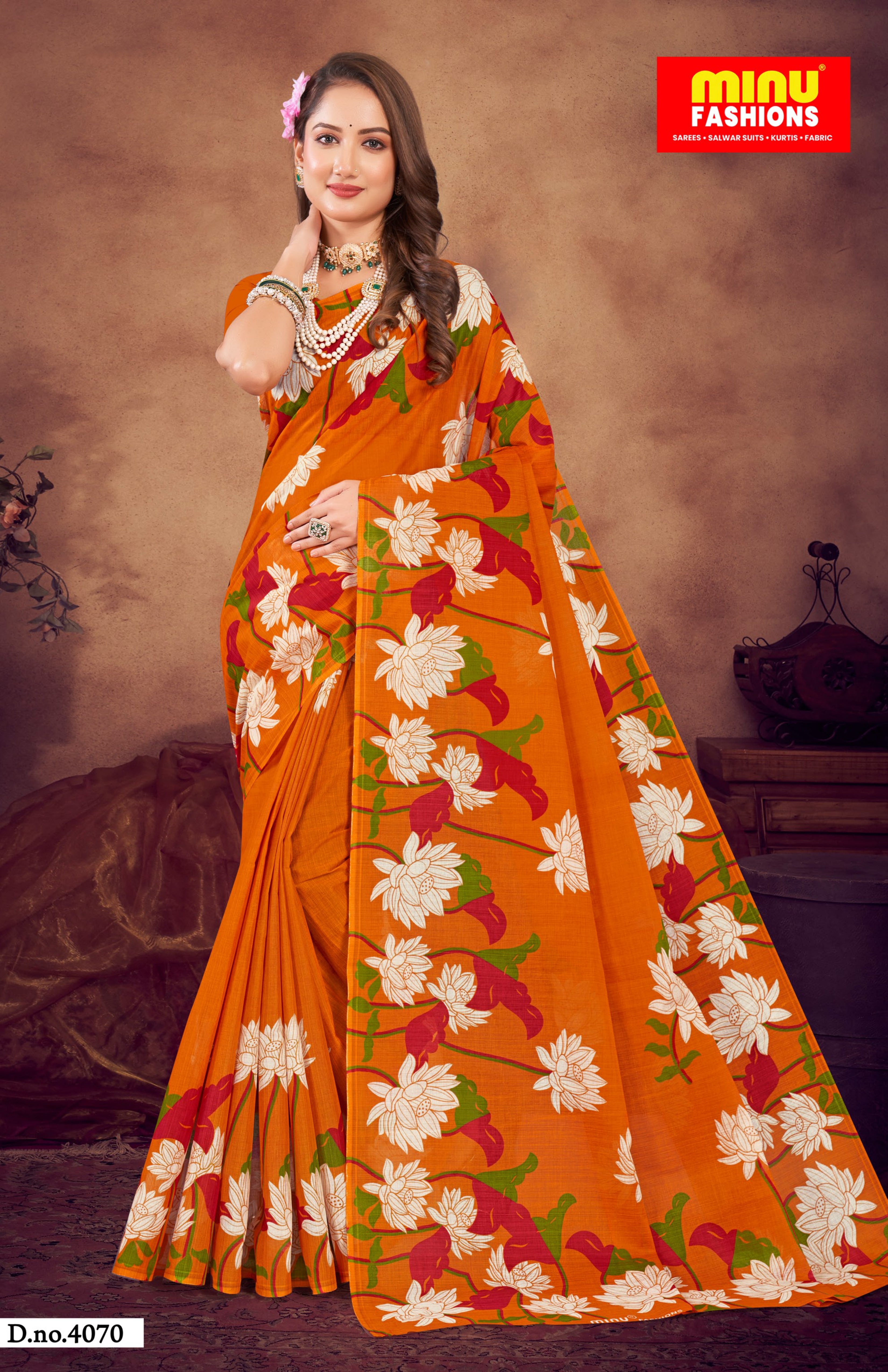 Malai Cotton Saree Priyatama (Vol-13) - 8 Pcs Set