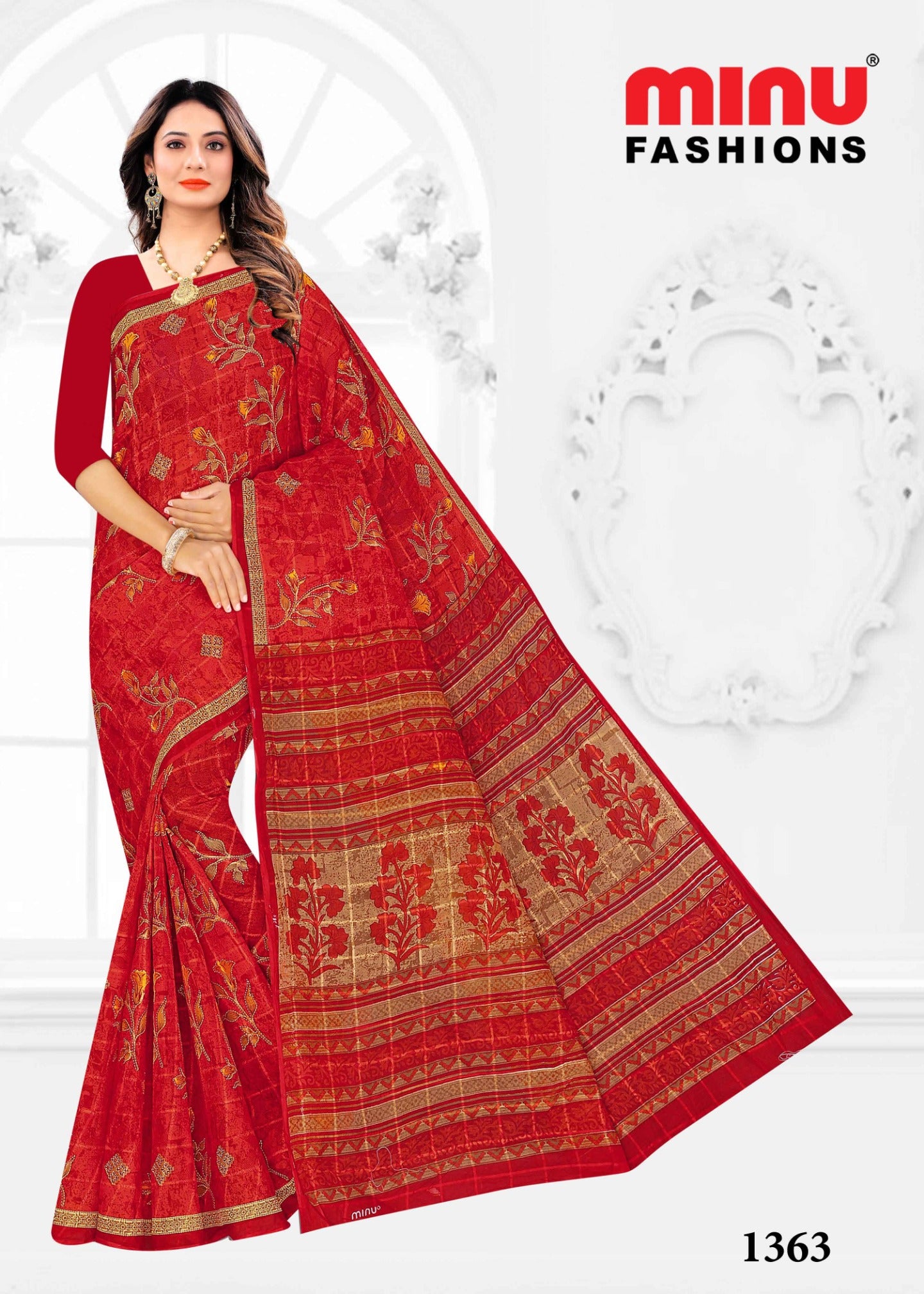 top-quality red Bengal cotton sarees online wholesale 