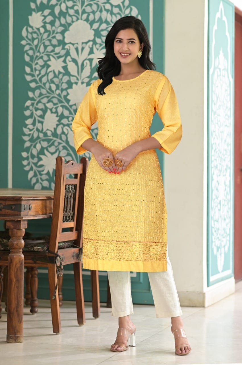 Rayon Kurti Precious - 4 Pcs Set