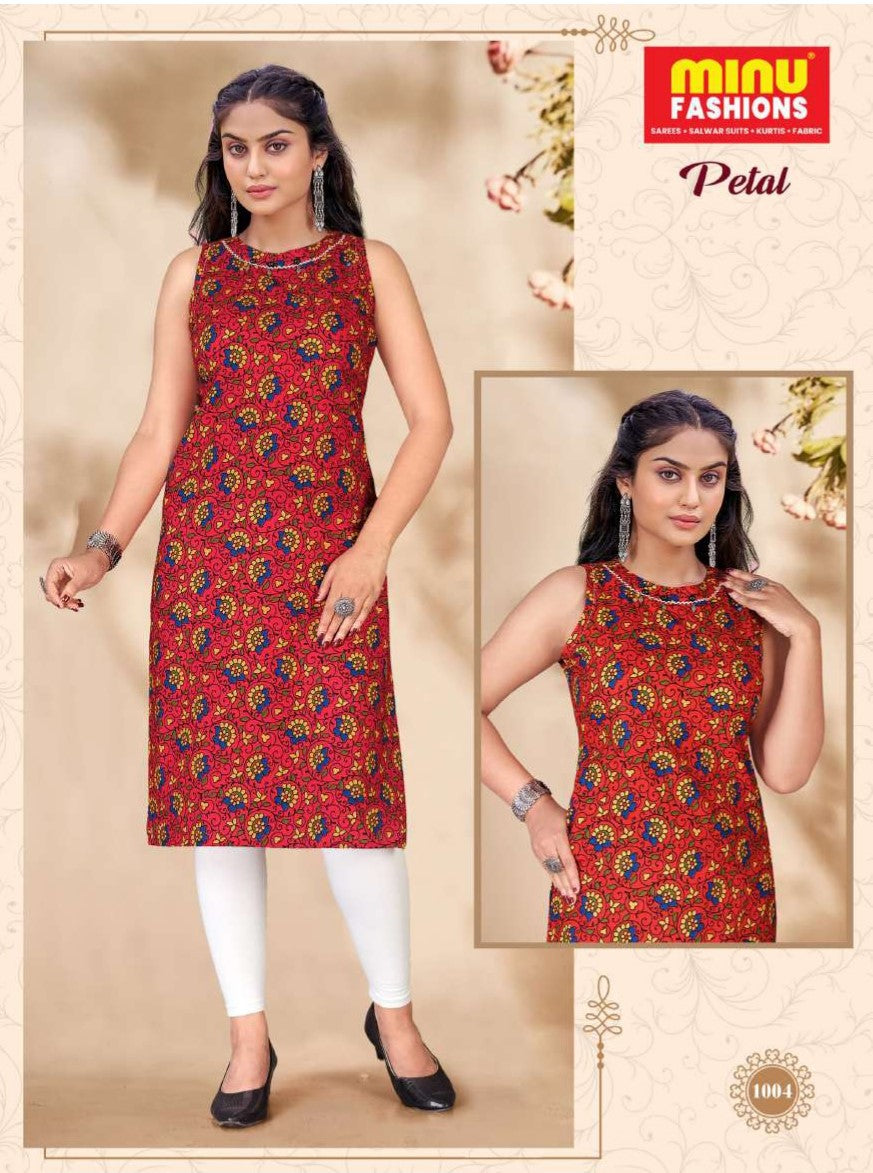 Printed Cotton Kurti Petal - 6 Pcs Set