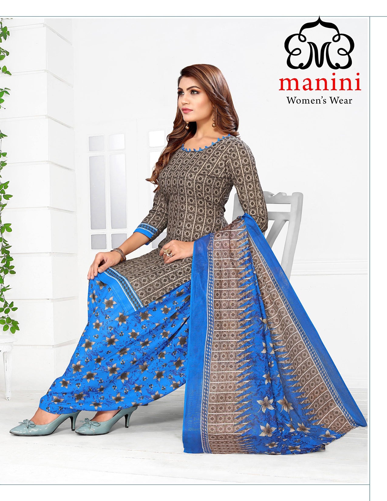 woman wearing Unstitched Ladies Salwar Suits