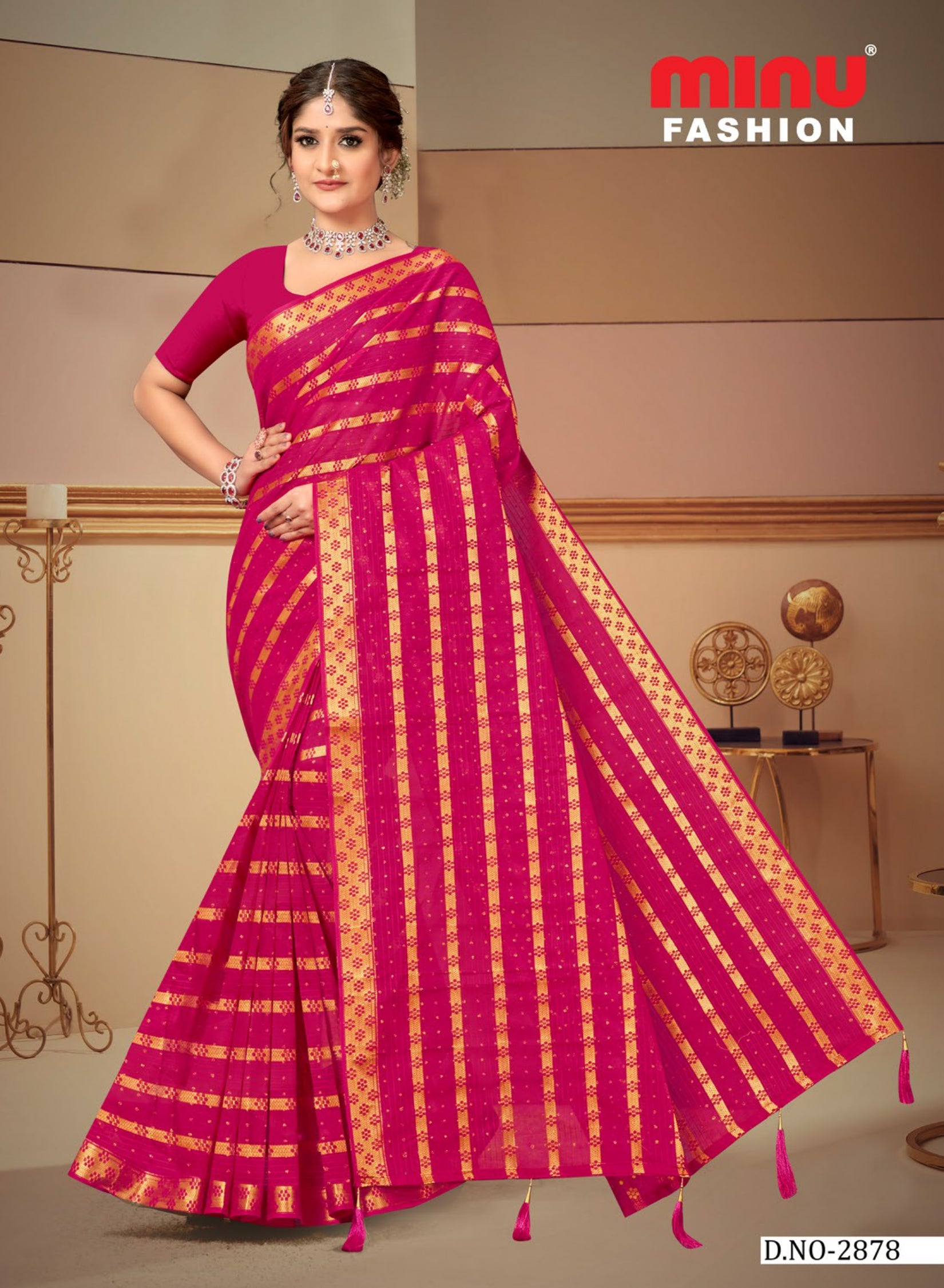 Embroidered Saree Rich Look Vol-3 (8P)