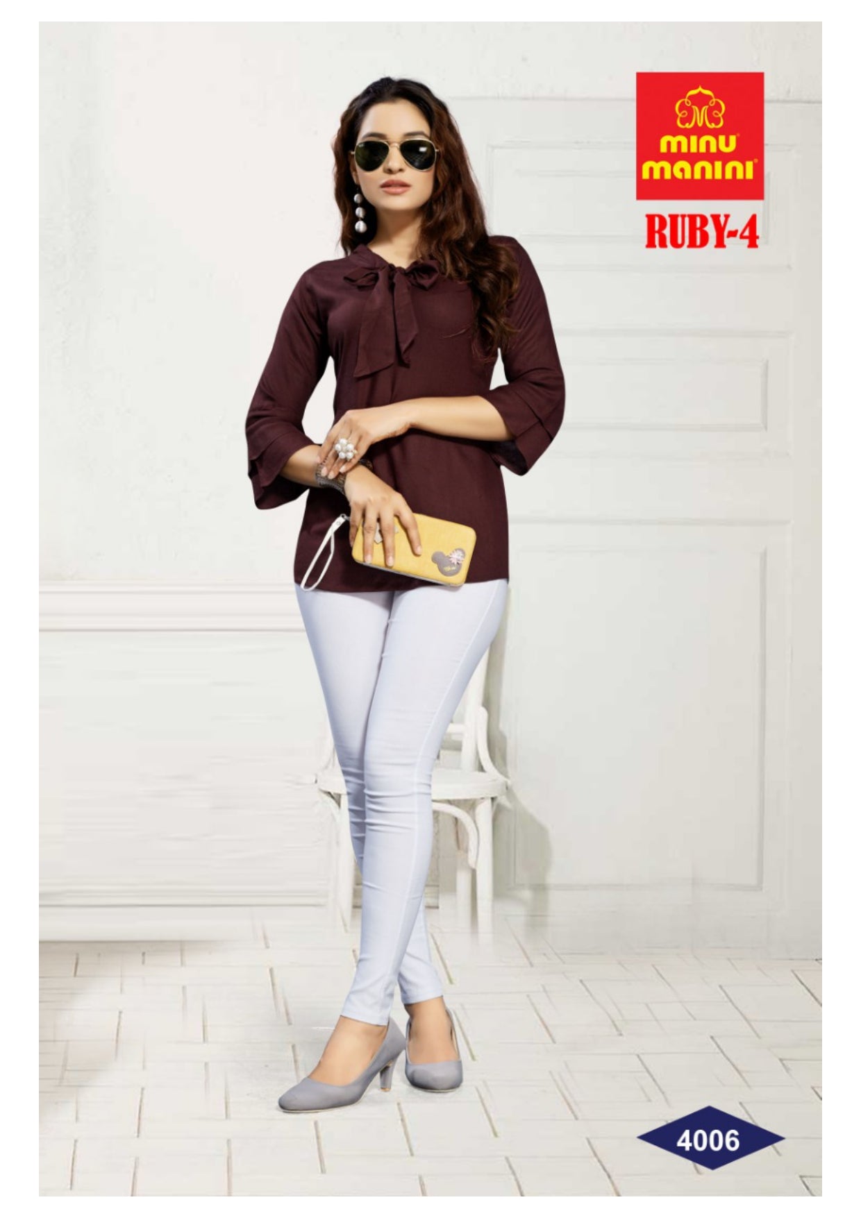 Bold and classy brown wholesale kurtis online