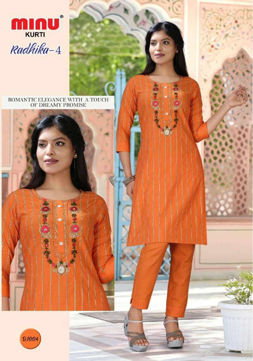 woman wearing best quality cotton kurtis for wholesale