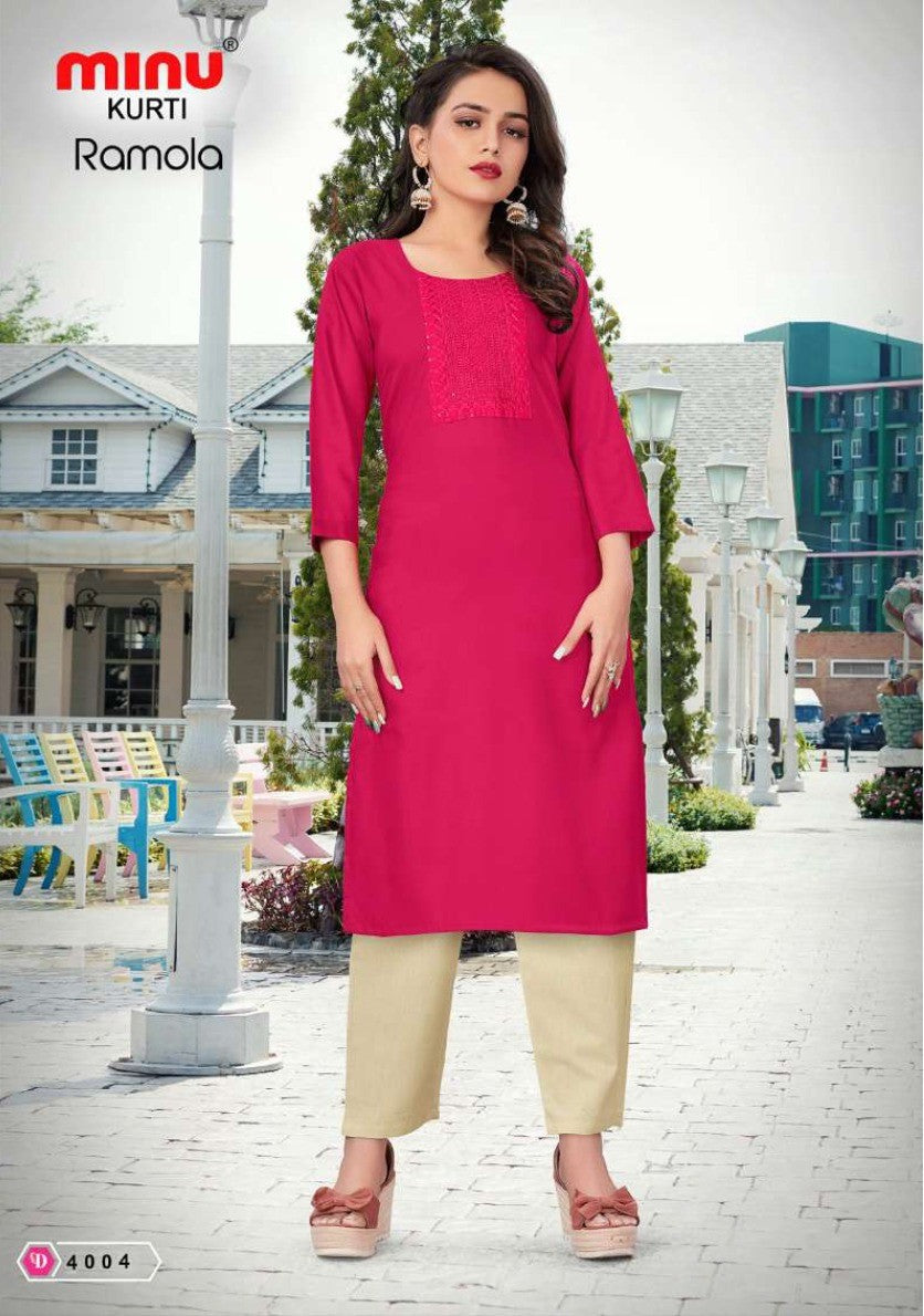 Pink wholesale kurtis online for retailers at low prices 