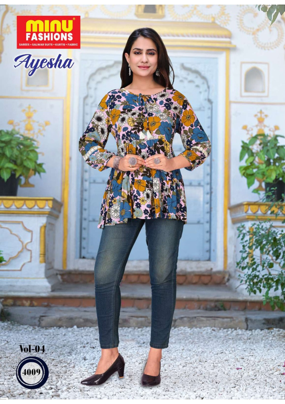 Printed Rayon Kurti Ayesha (Vol-4) - 09 Pcs Set