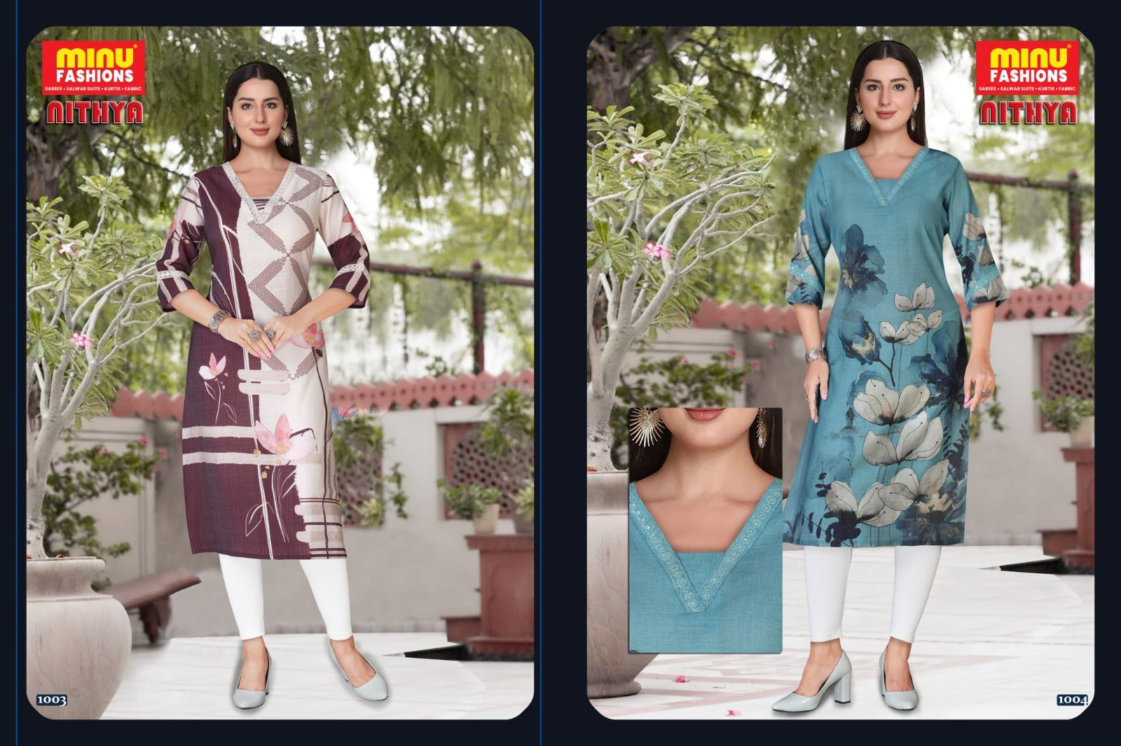 Printed Rayon Long Kurti Nitya (Vol-2) - 6 Pcs Set