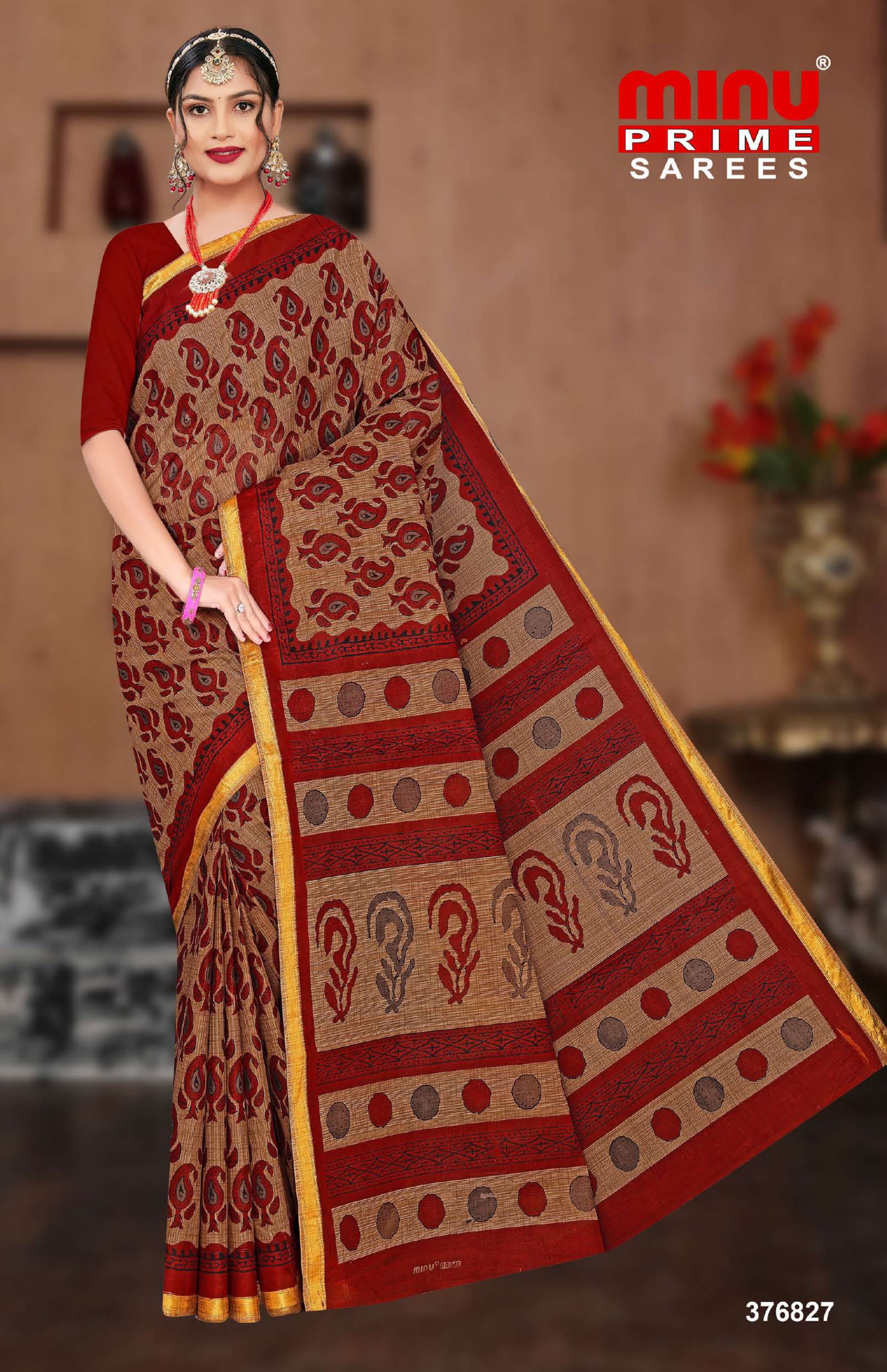 Cotton Printed Saree Sanganeri (Vol-13) - 8 Pcs Set