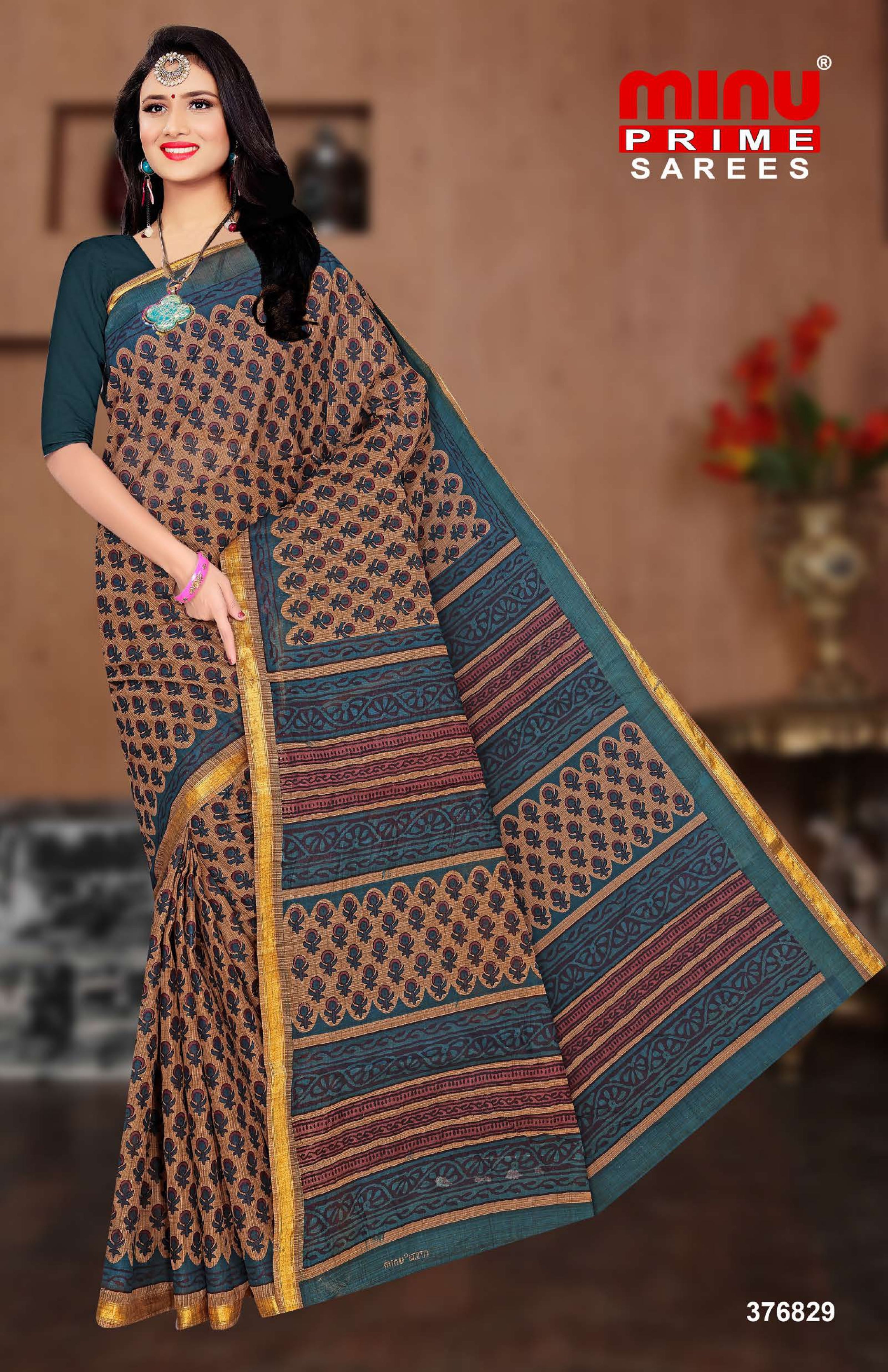 Cotton Printed Saree Sanganeri (Vol-13) - 8 Pcs Set