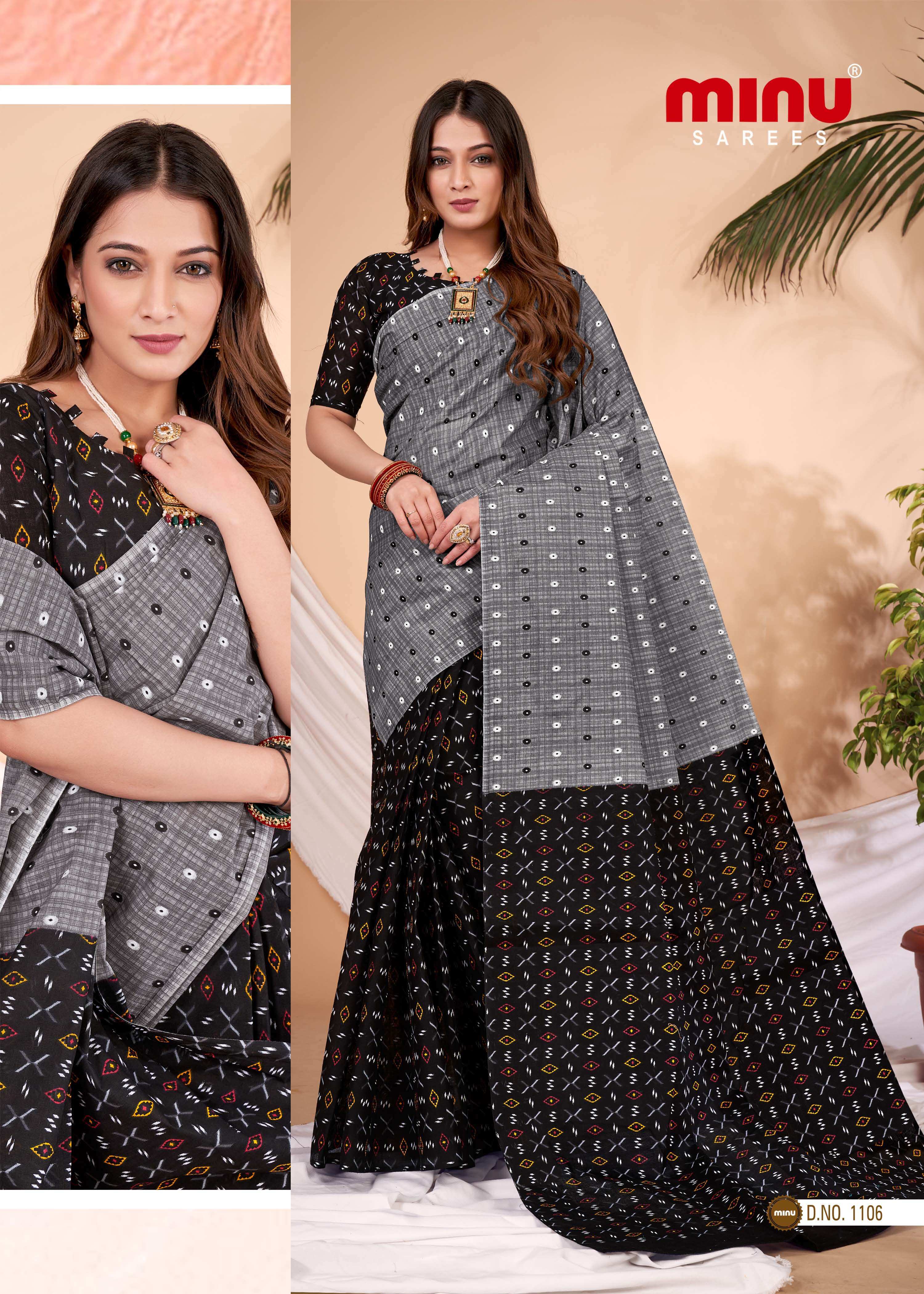 Designer cotton printed saree online for retailers