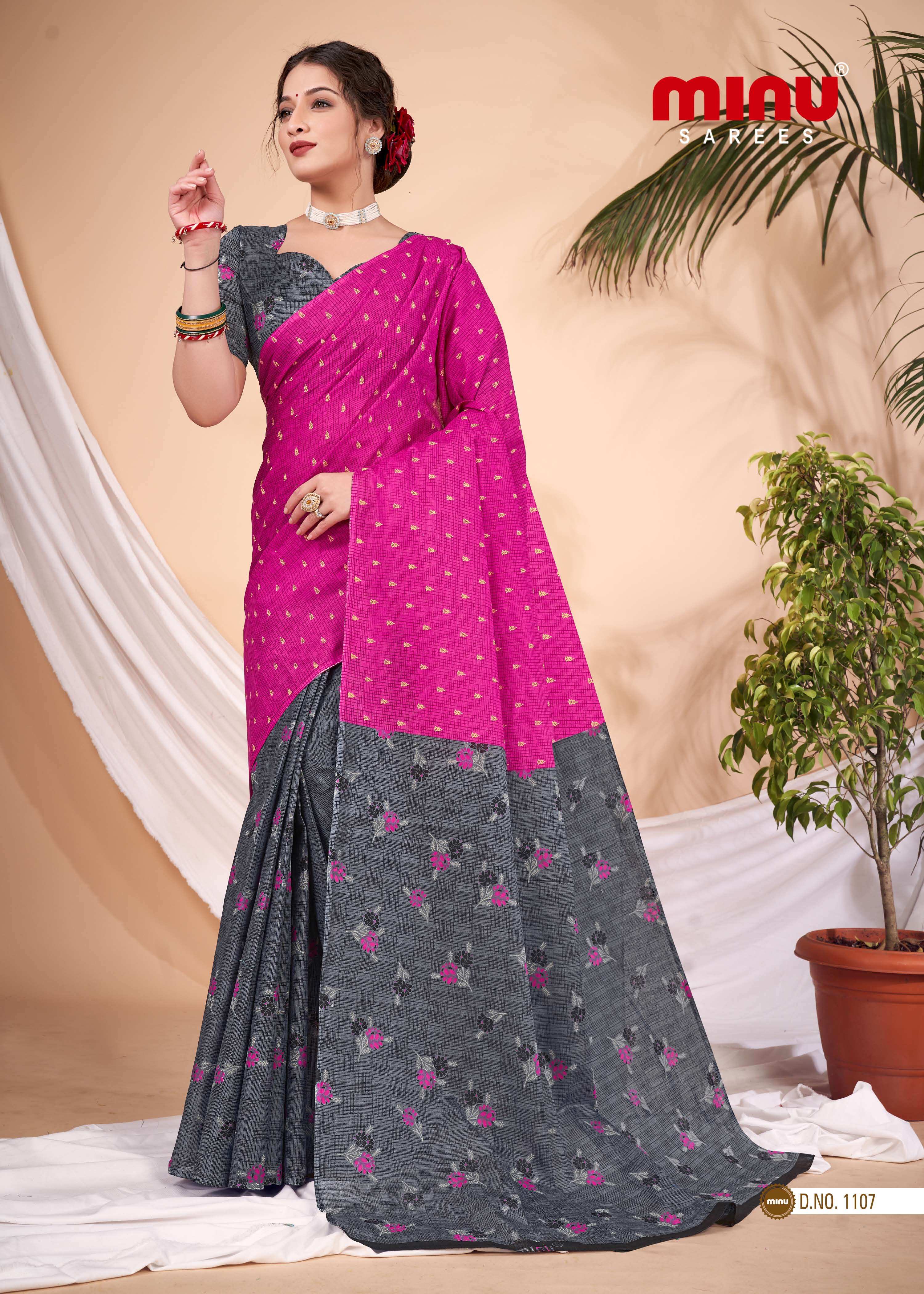 Online image of designer printed saree 