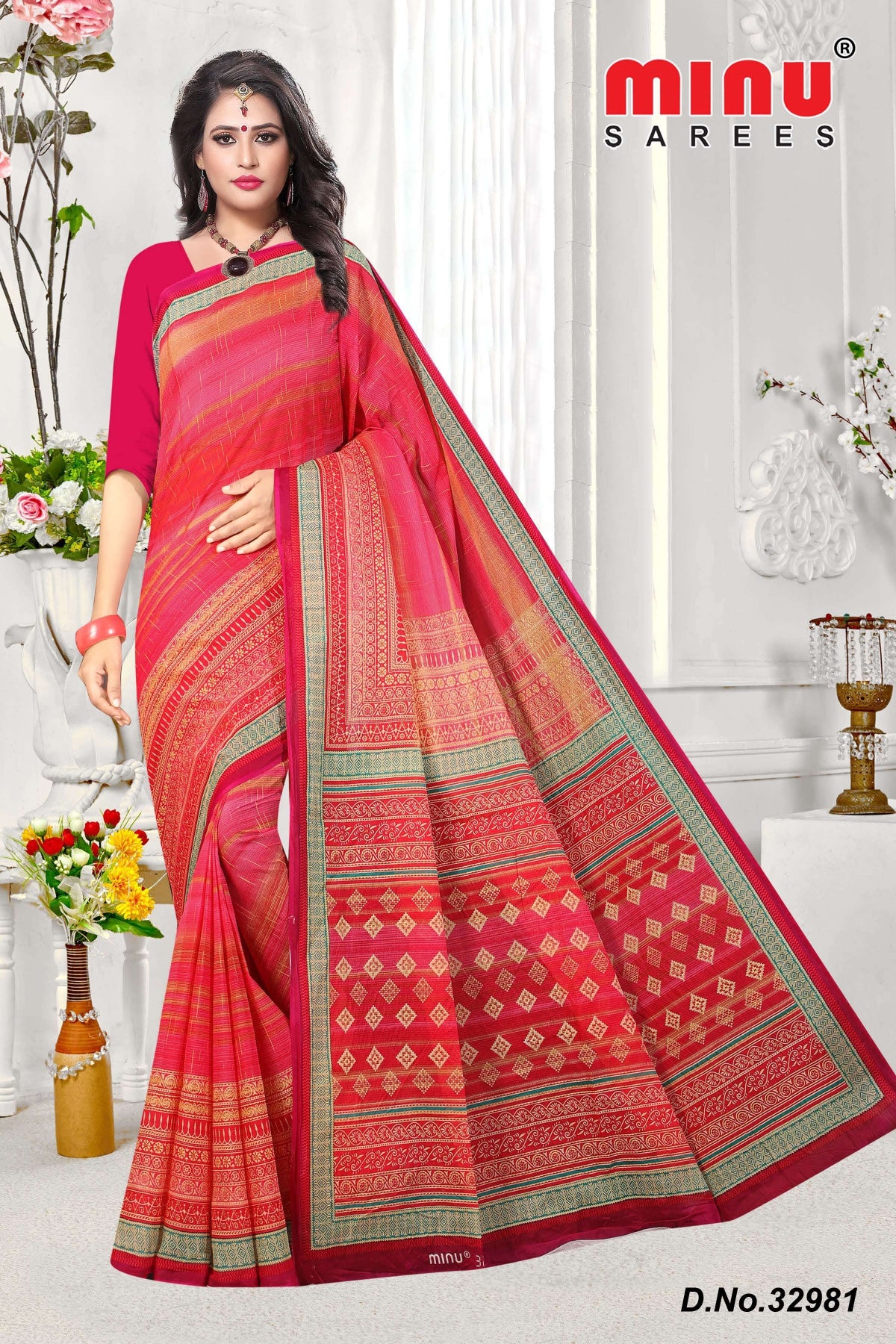 top-quality cotton saree with printed designs 