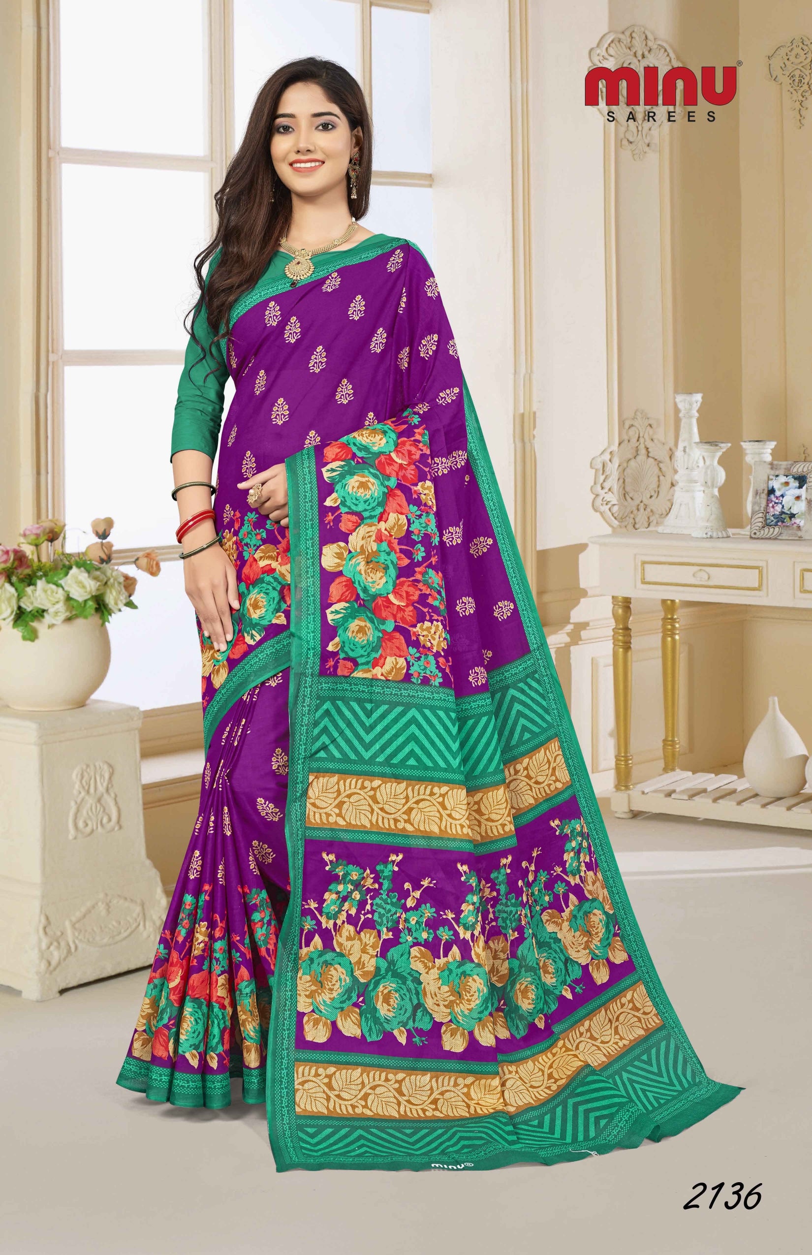 Printed saree for wholesale wearing woman