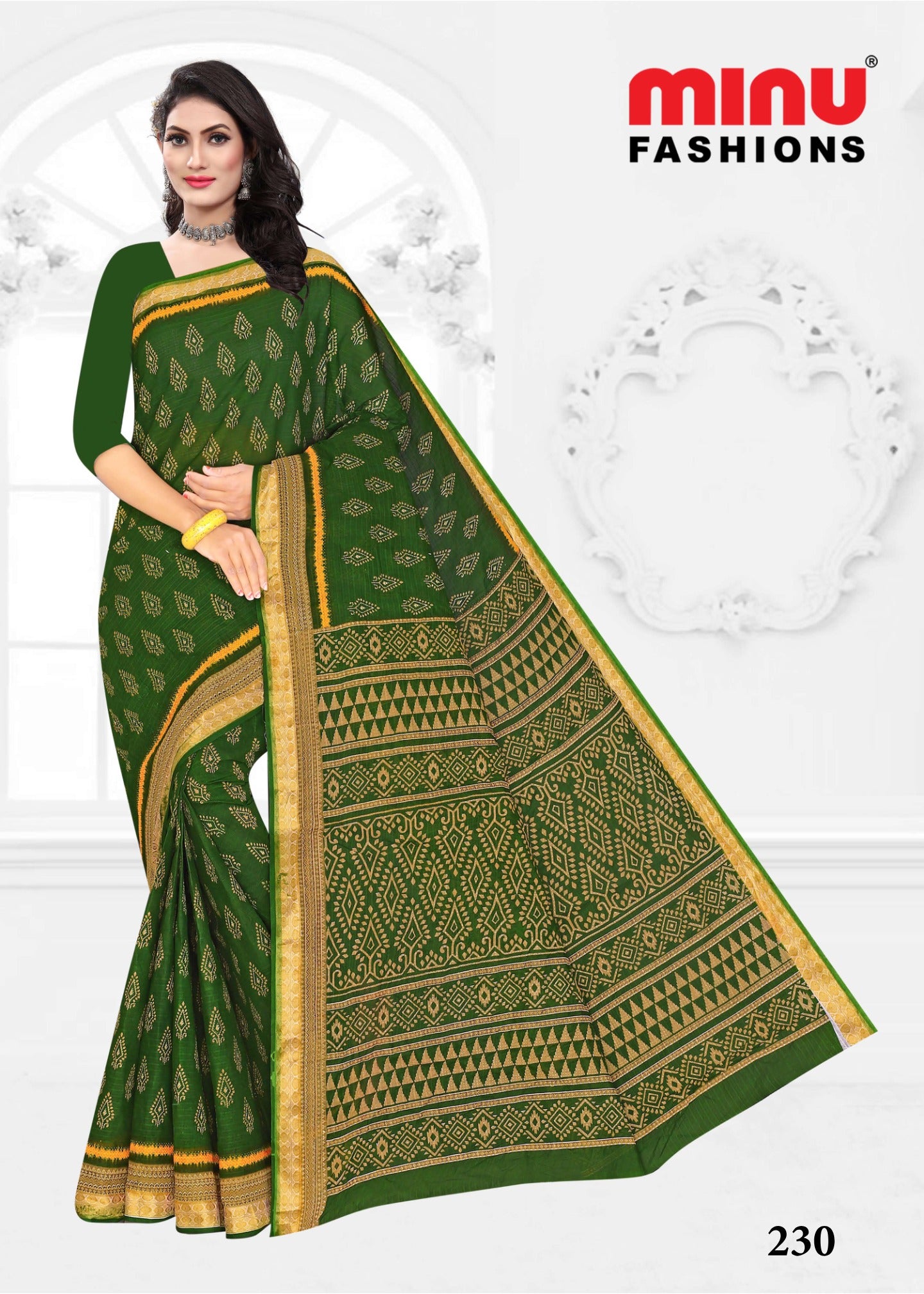 green wholesale cotton sarees online cash on delivery