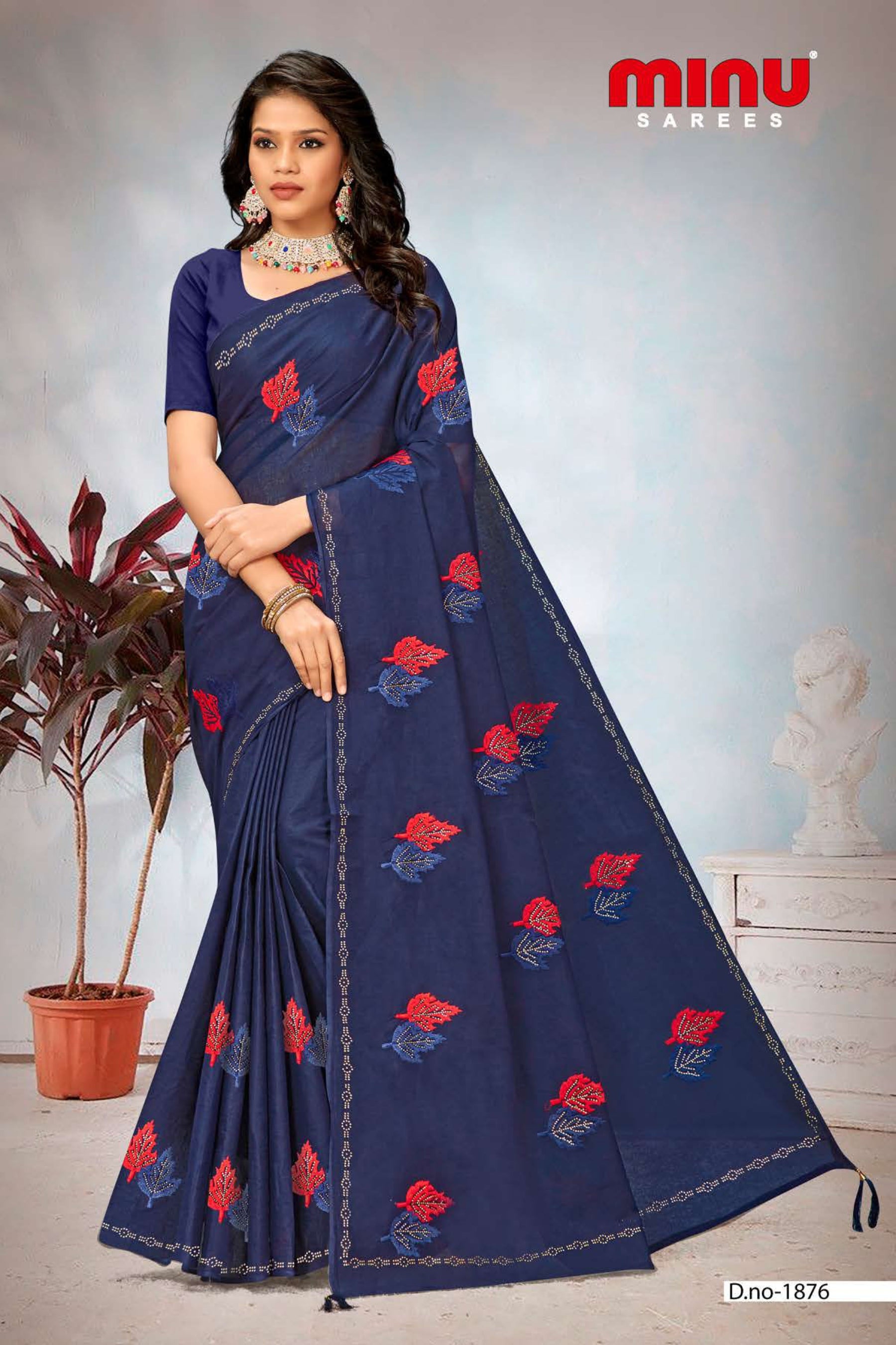 top-quality embroidered saree at low prices online 