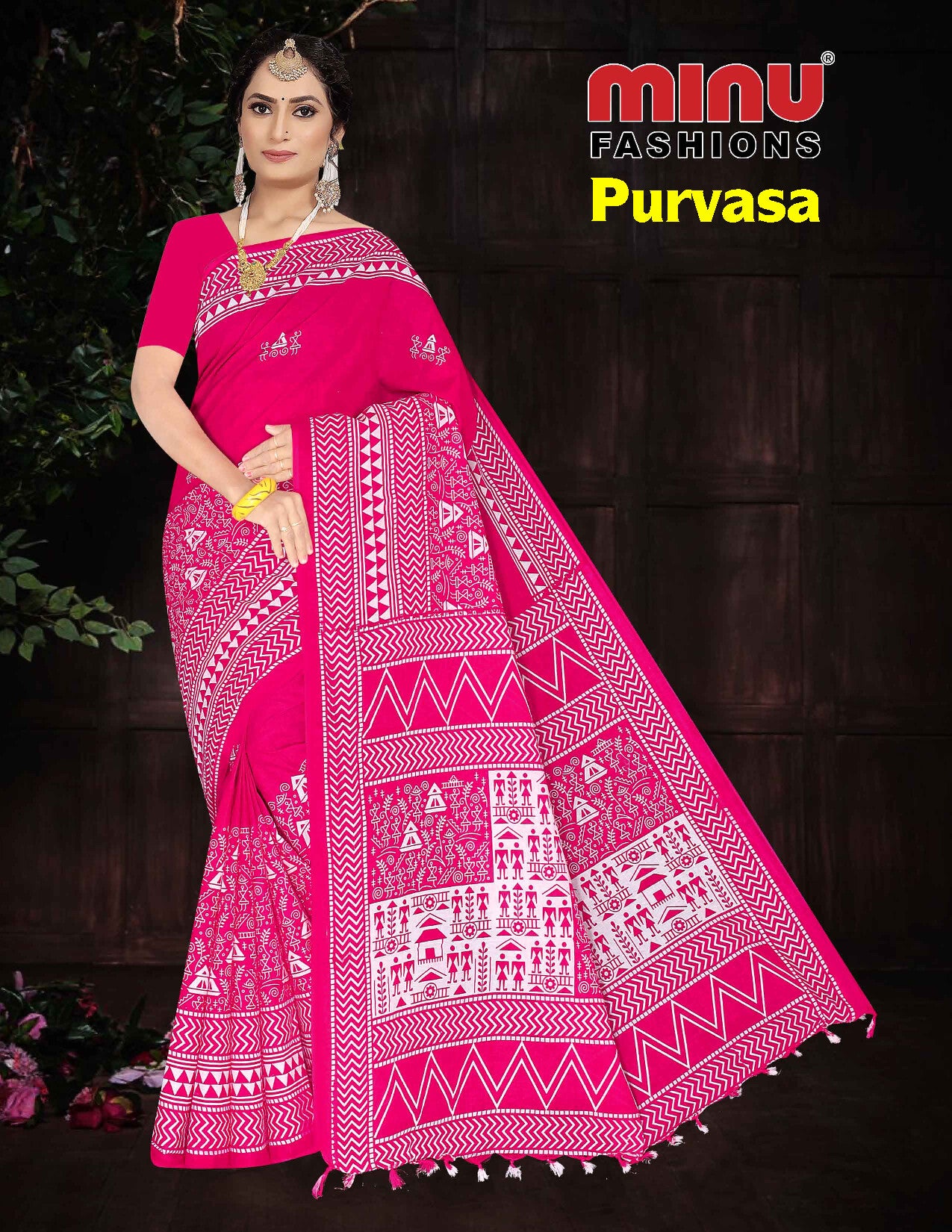 Malai Cotton Saree- Minu Purvasa (10P)