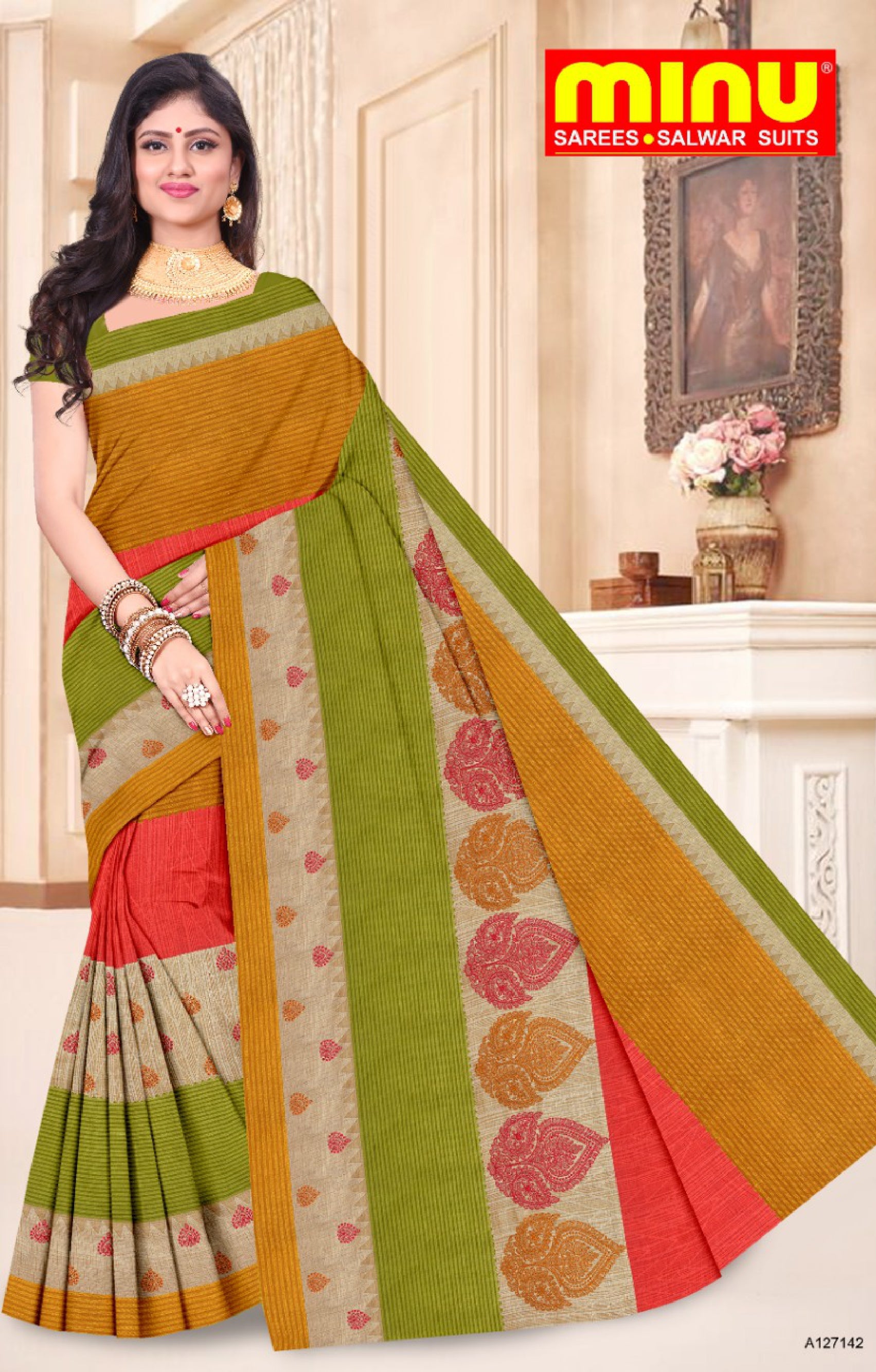 embroidered saree online image