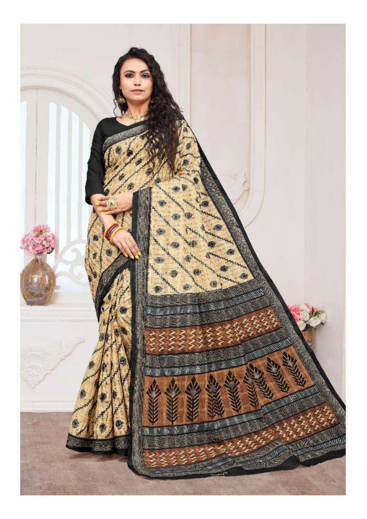Latest best color printed saree with classy design wholesale