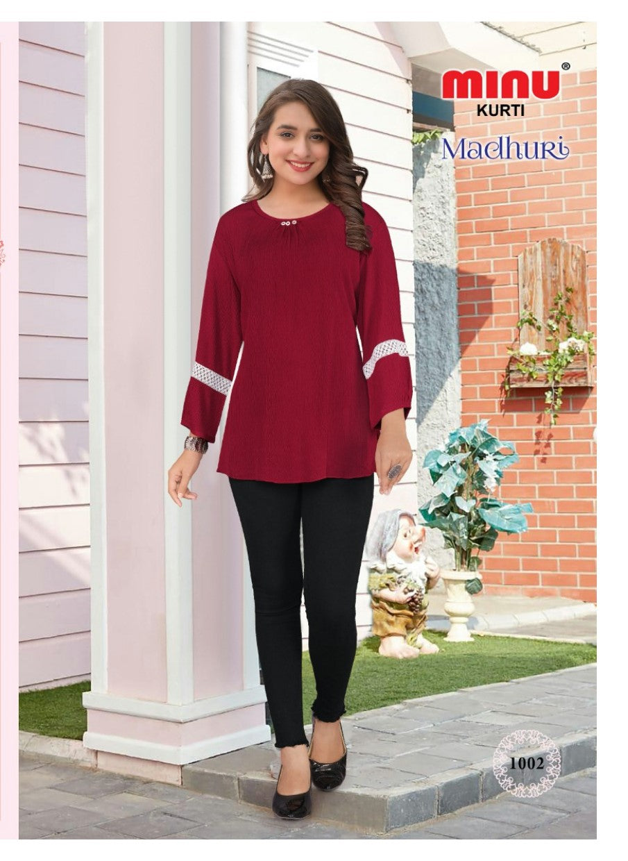 Red fashionable kurti for sale online