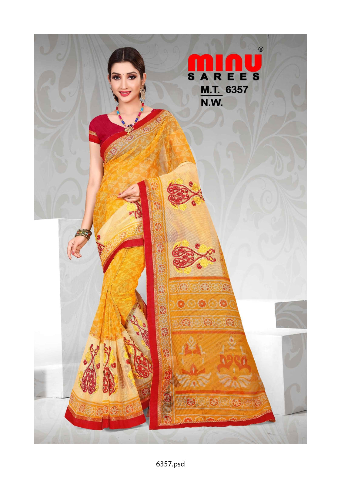 Woman posing in super gorgeous fancy saree for retailers